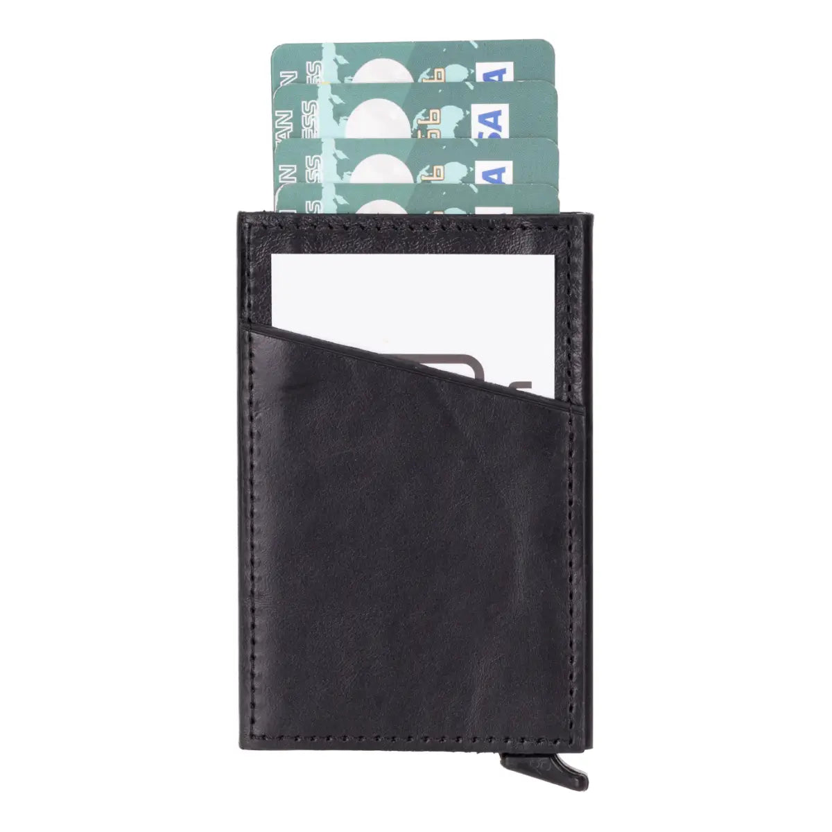 Black Leather Minimalist Card Holder