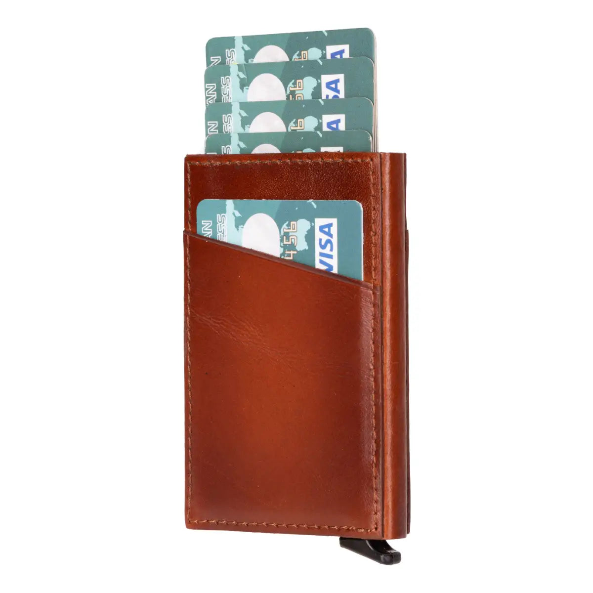 Torres Luxury Leather Card Holder-Burnished Tan