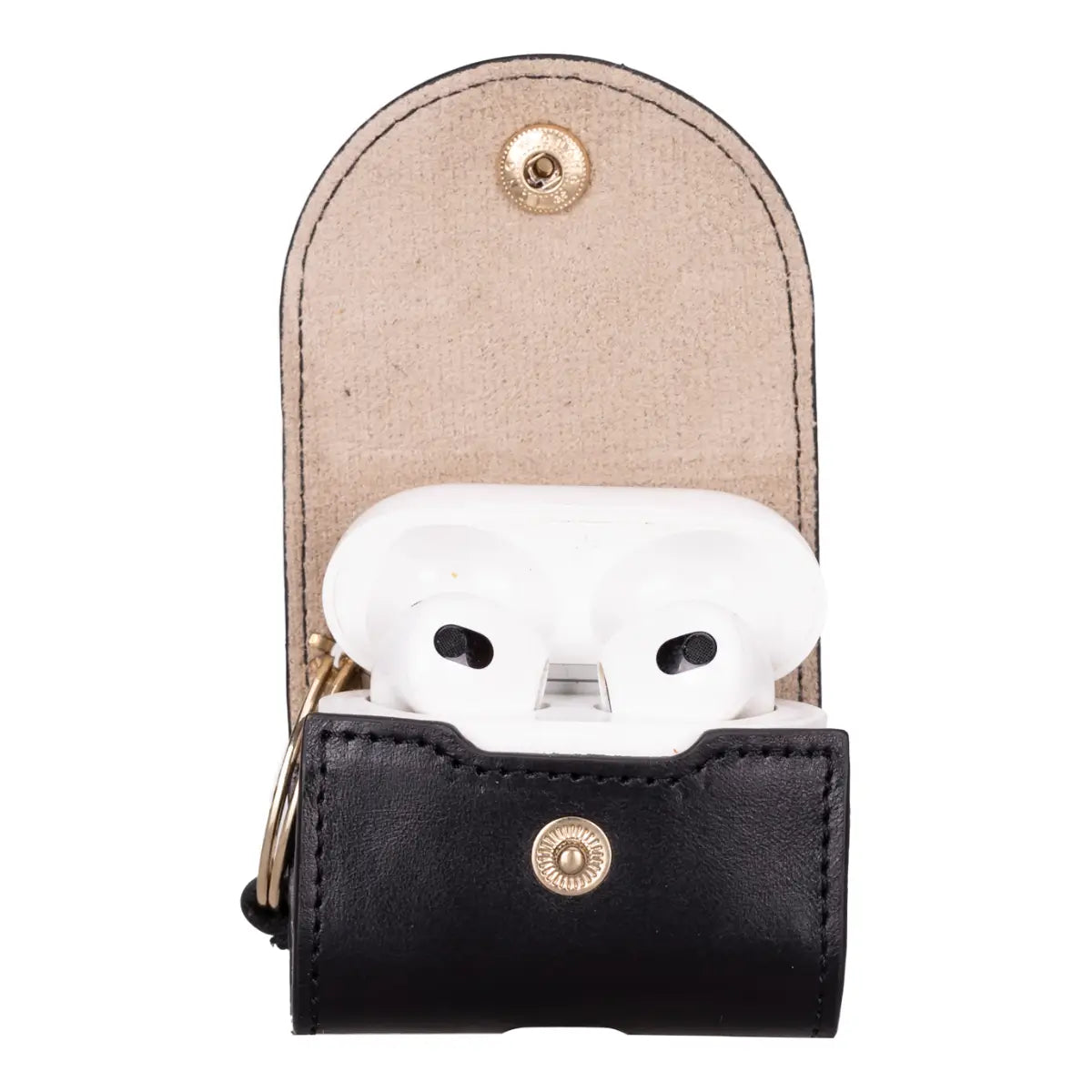 Black Leather AirPods Mai Case