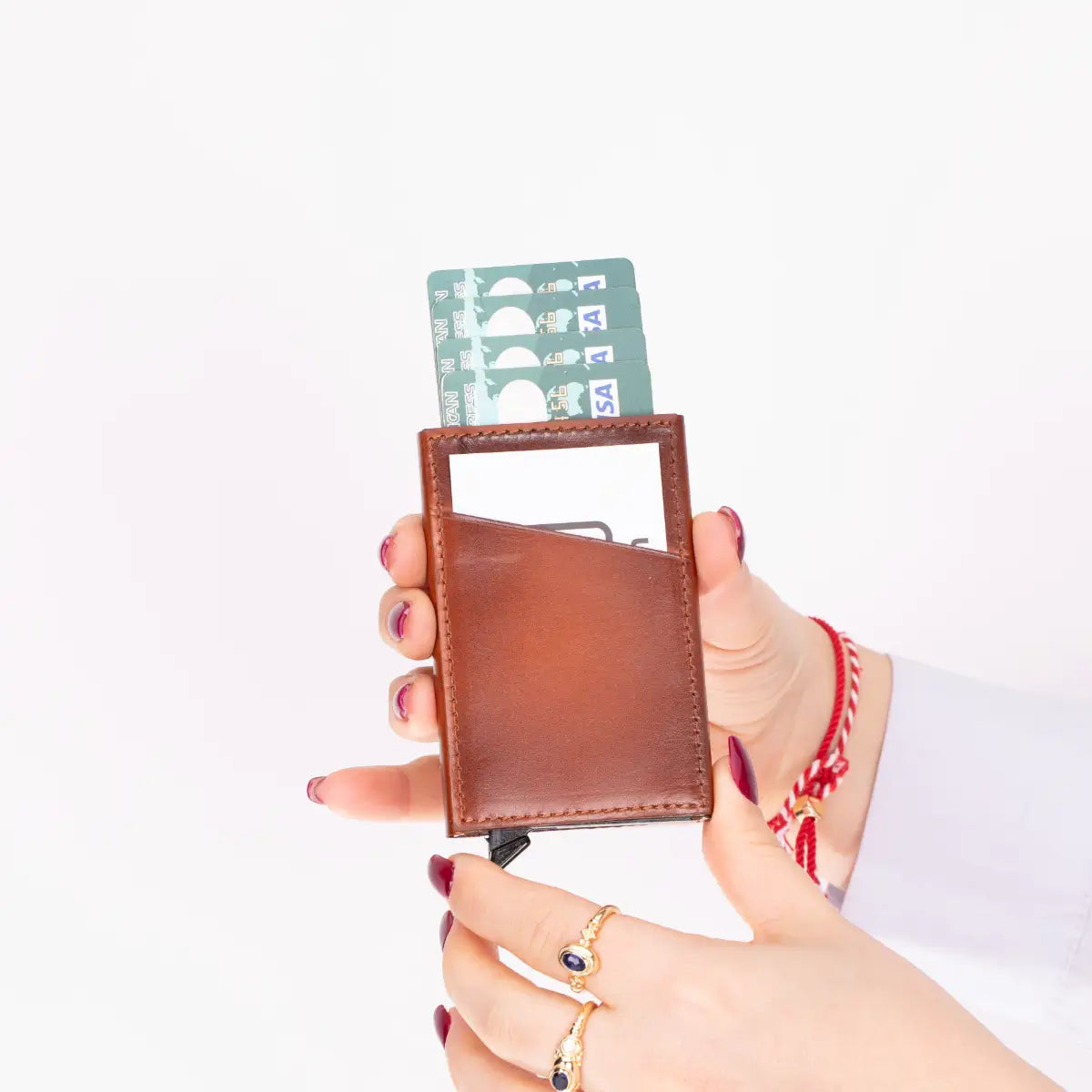 Torres Luxury Leather Card Holder-Burnished Tan