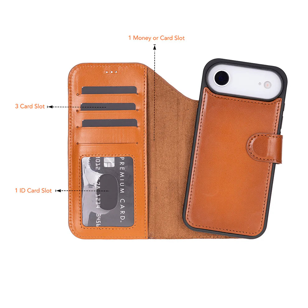 iPhone 17 Air Leather Case – Burnished Tan (Vero)