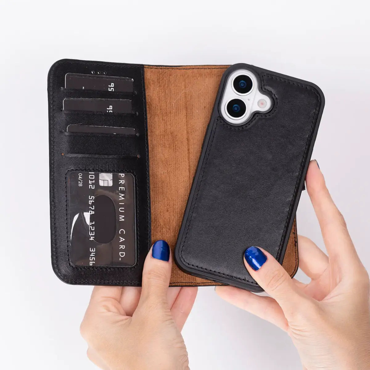 iPhone 17 Leather Case – Black (Vero)