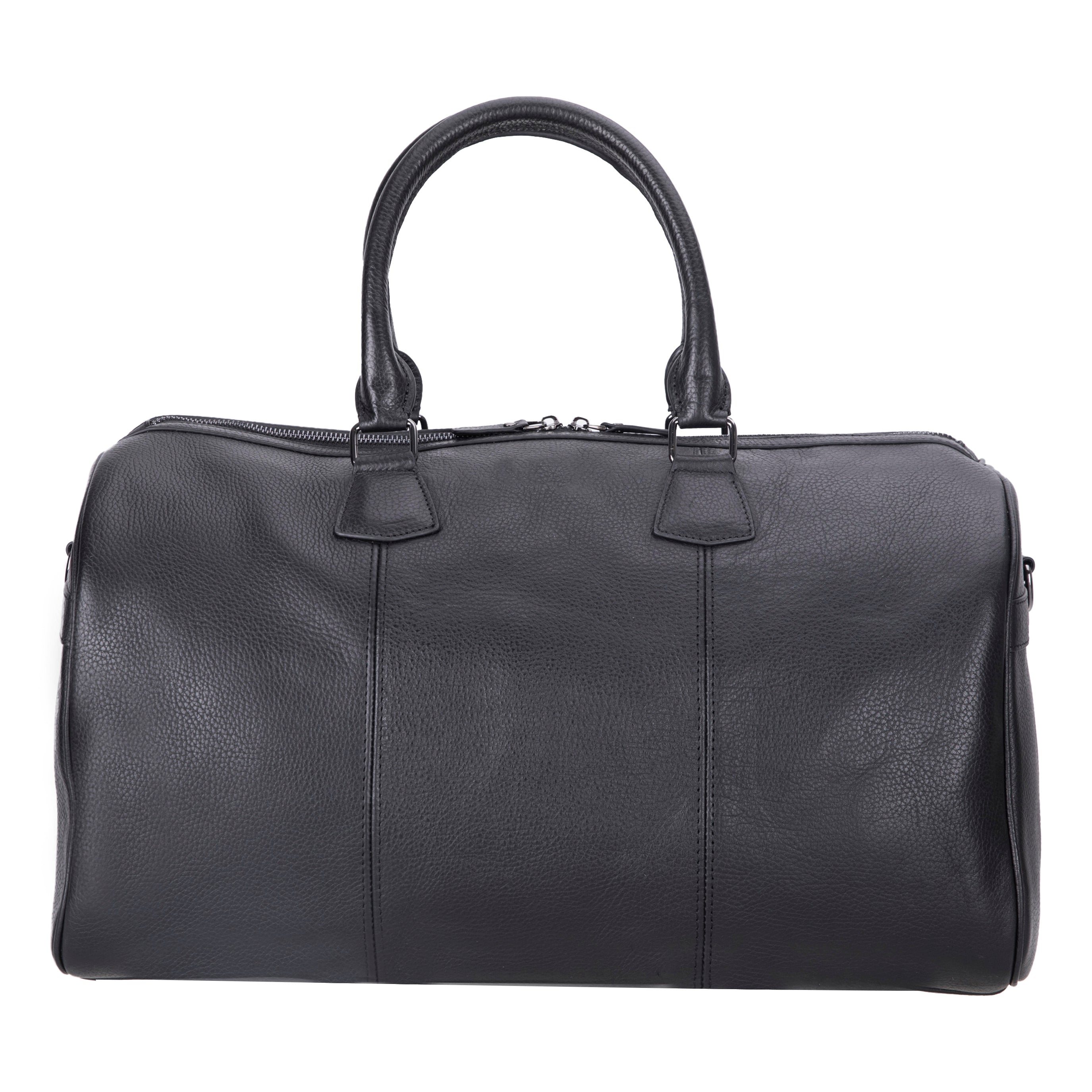 Black Leather Duffle Bag