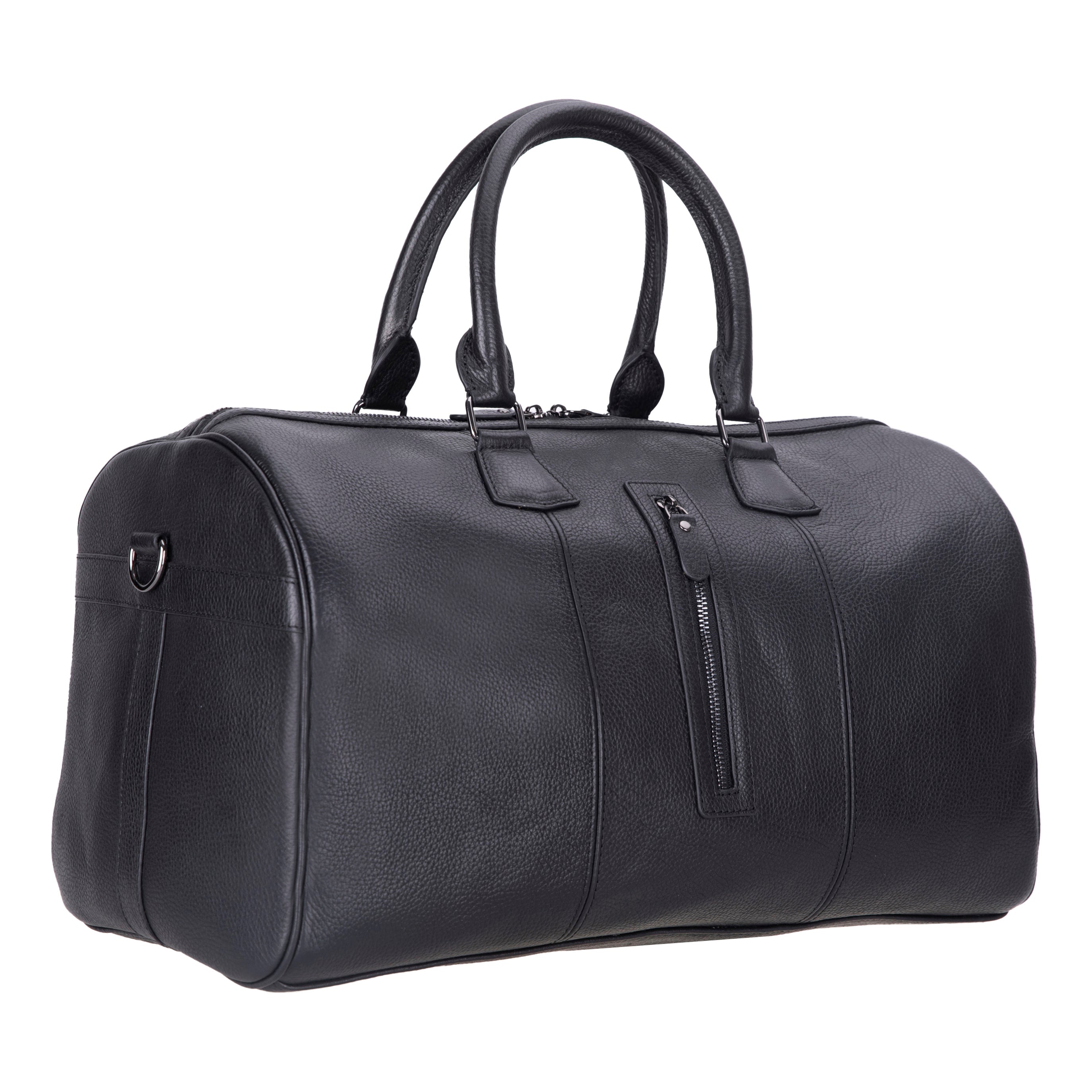 Black Leather Duffle Bag