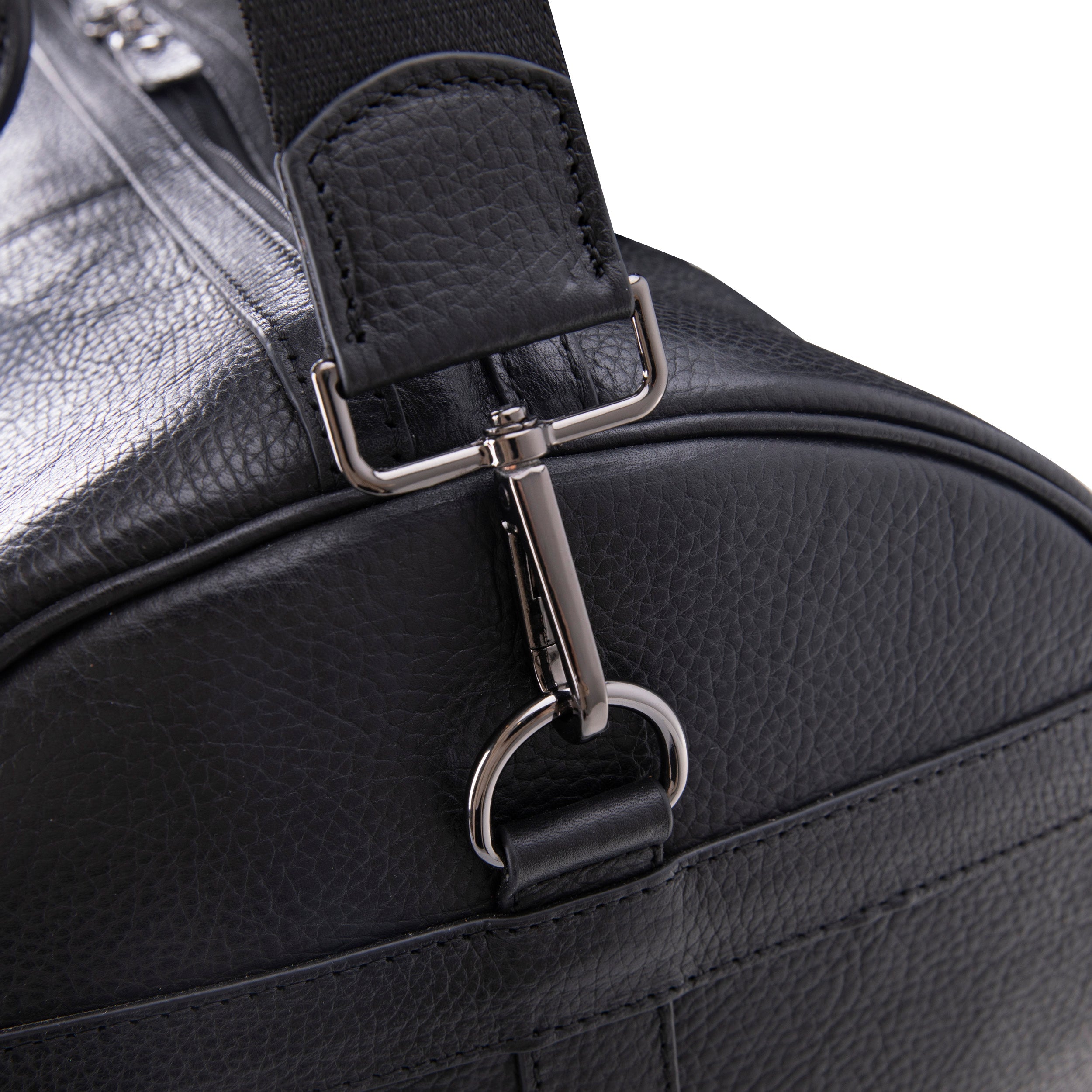 Black Leather Duffle Bag