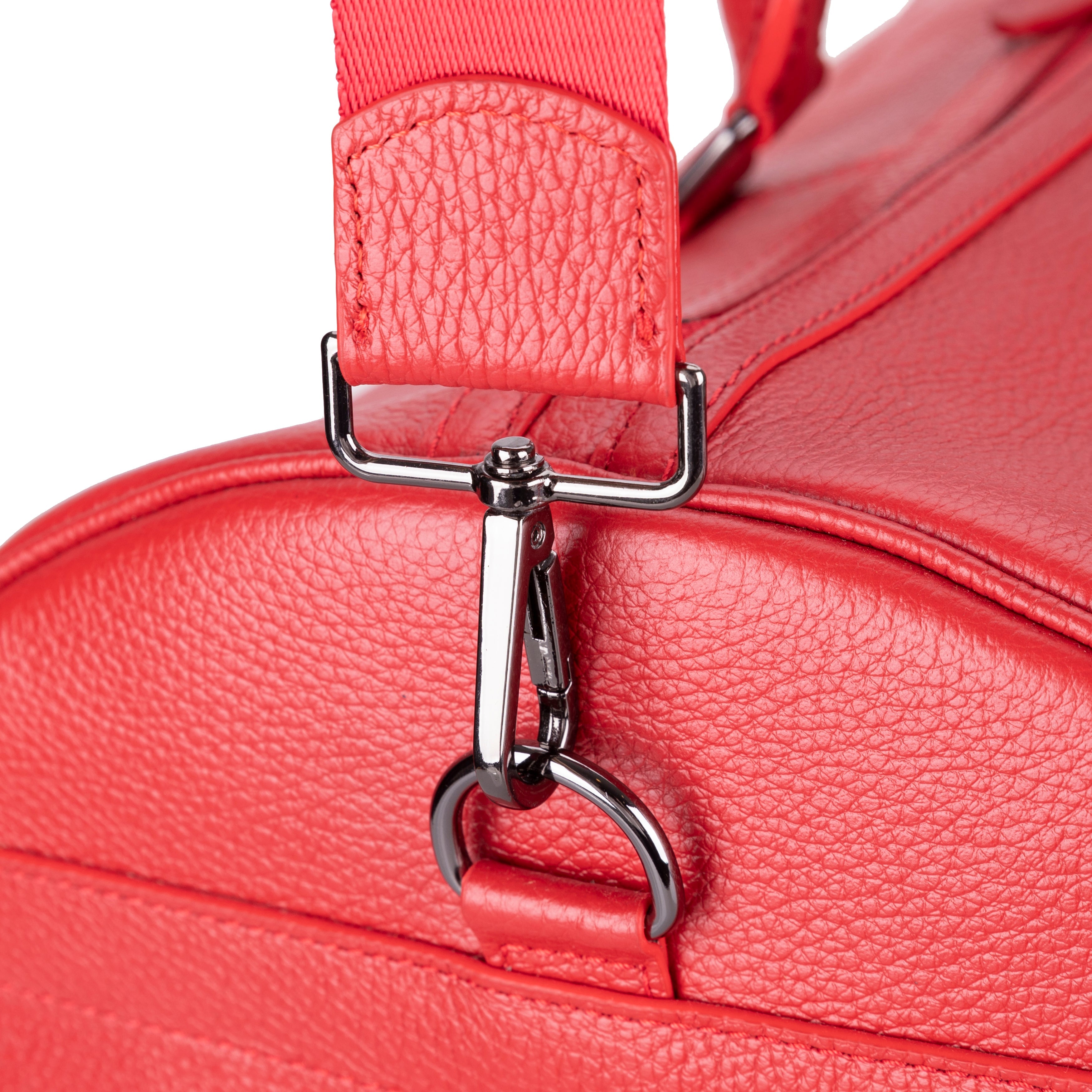 Red Leather Duffle Bag