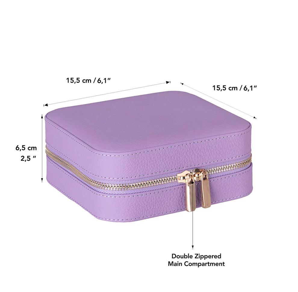 Leather Jewelry Box- Pebble Lilac
