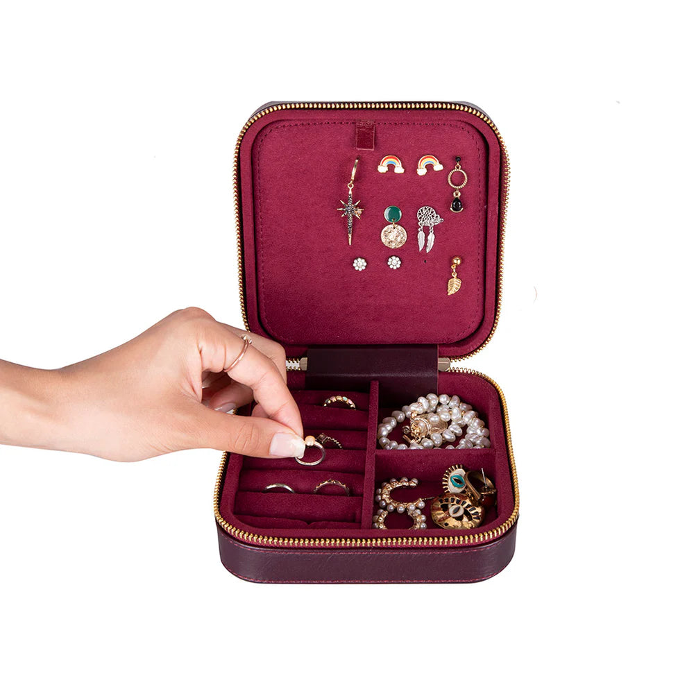 Leather Jewelry Box-Peacock