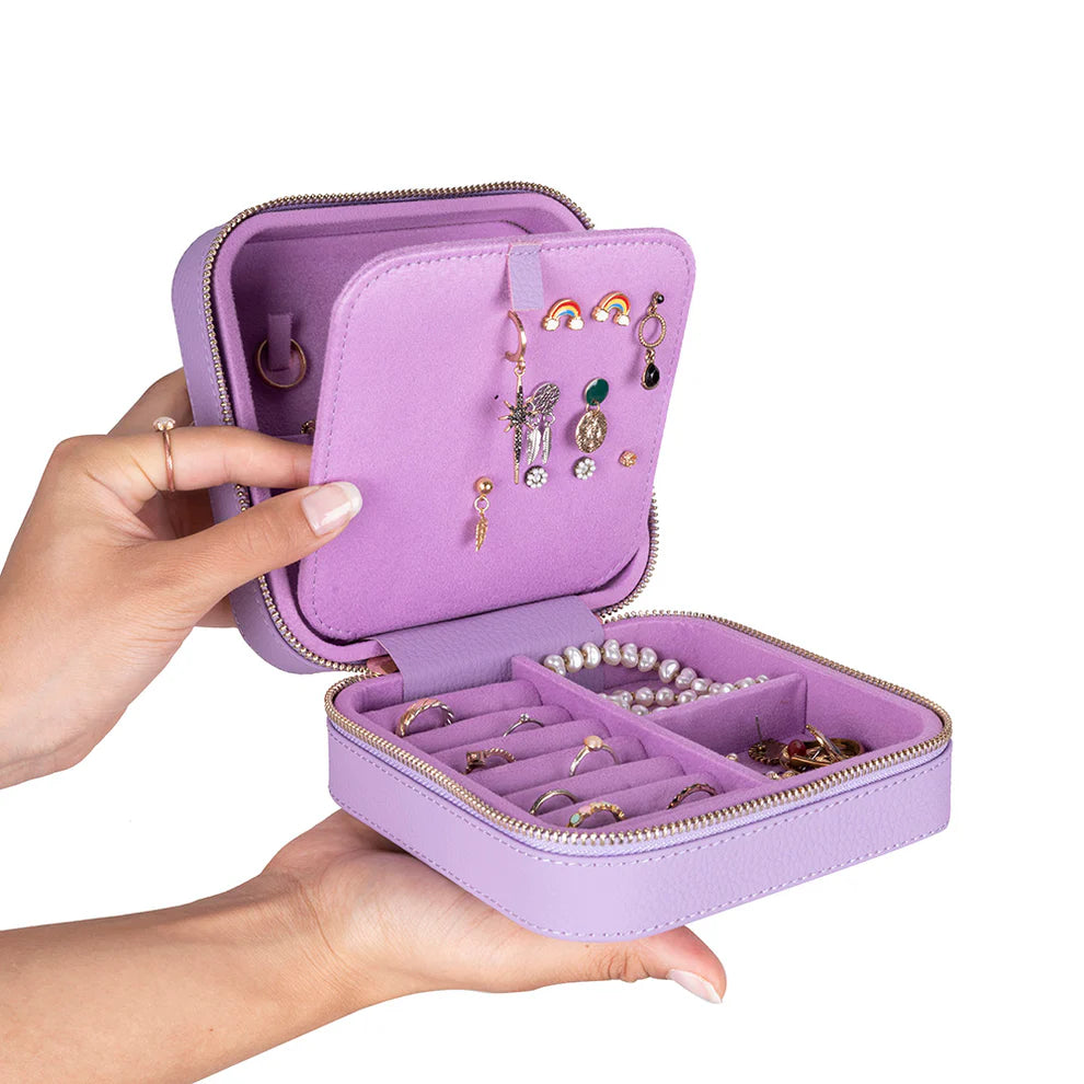 Leather Jewelry Box- Pebble Lilac