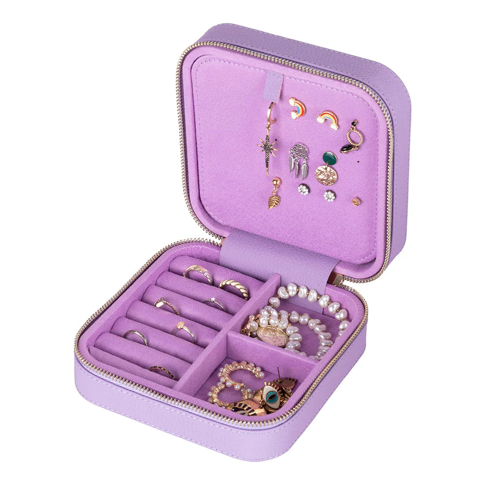 Leather Jewelry Box- Pebble Lilac