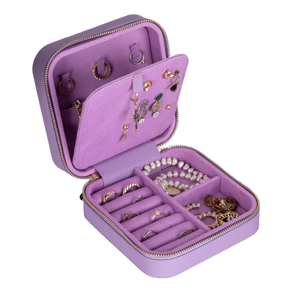 Leather Jewelry Box- Pebble Lilac