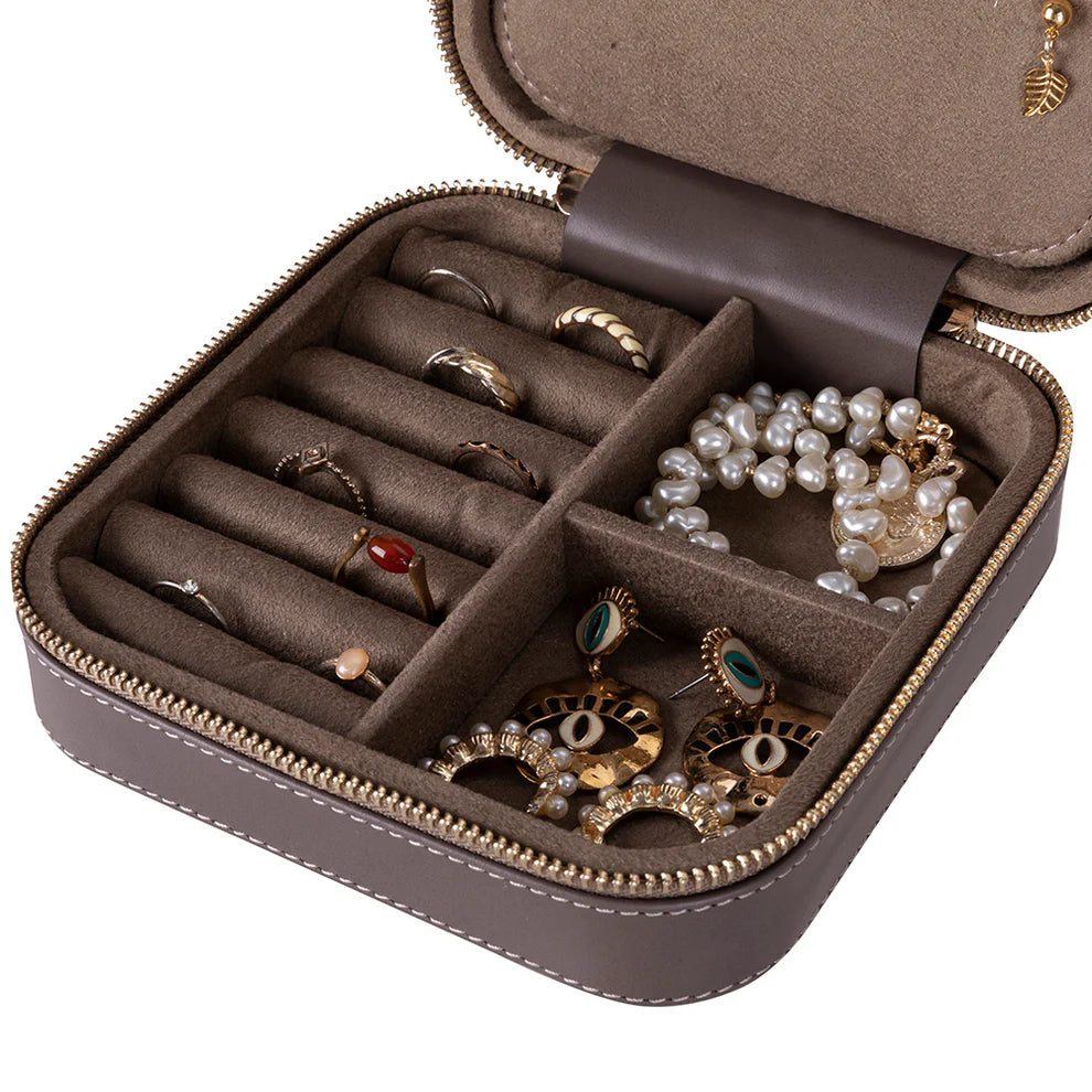 Leather Jewelry Box-Mink