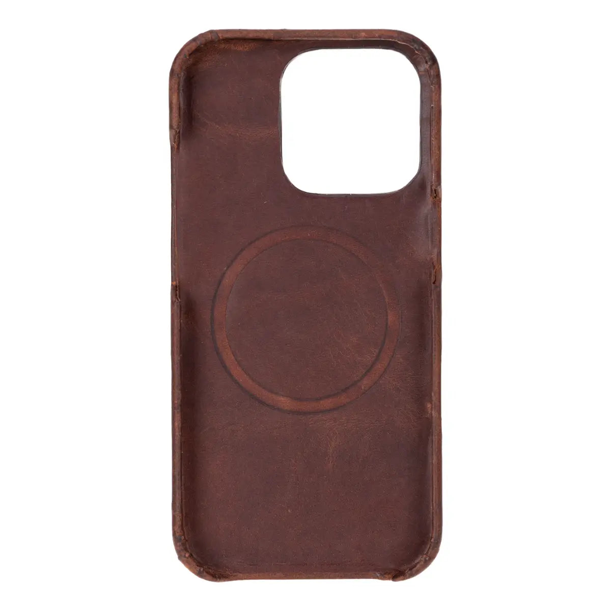 Distressed Brown Leather Prestige Wallet Case for iPhone 16 Pro
