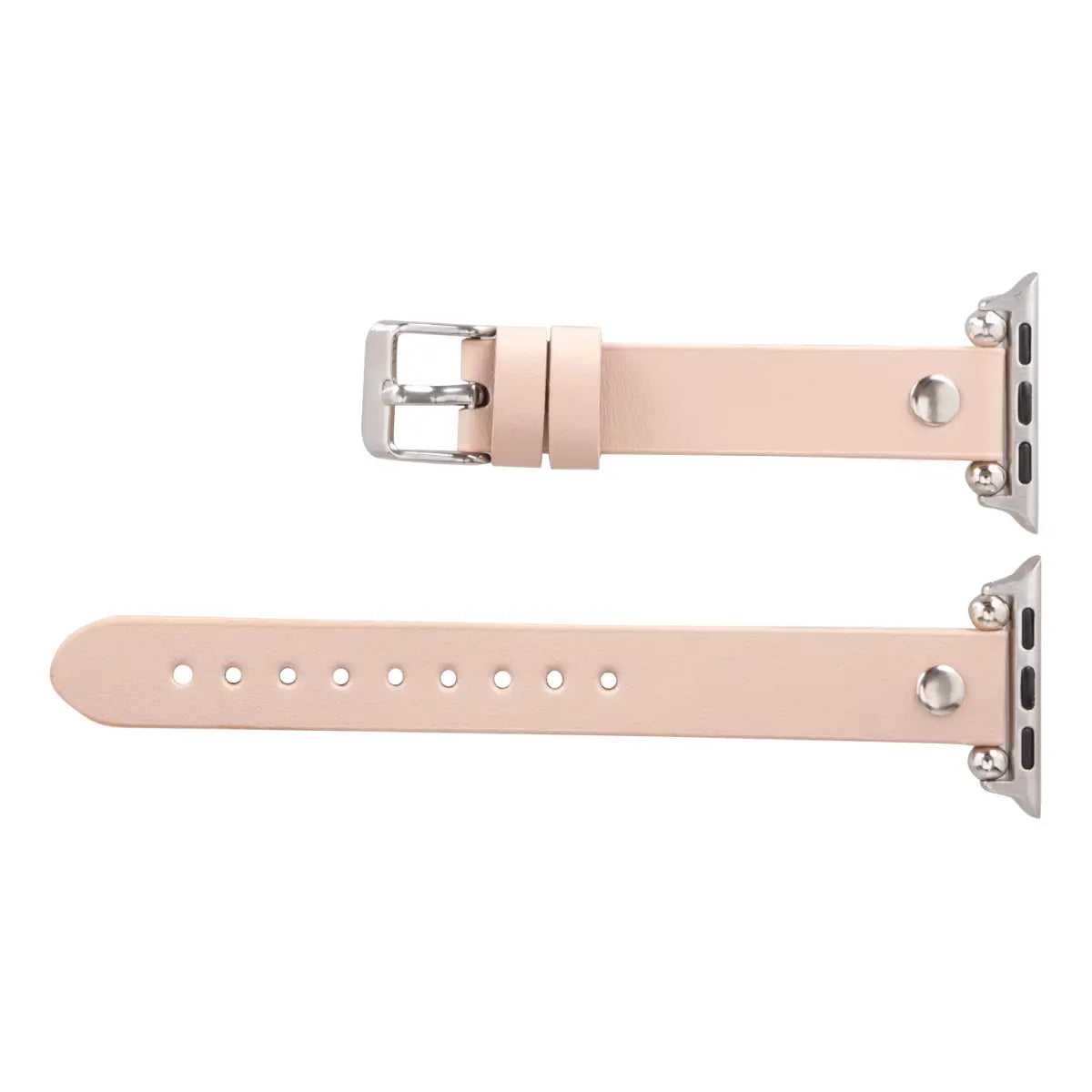 Nude Pink Leather Ultra Slim Apple Watch Band