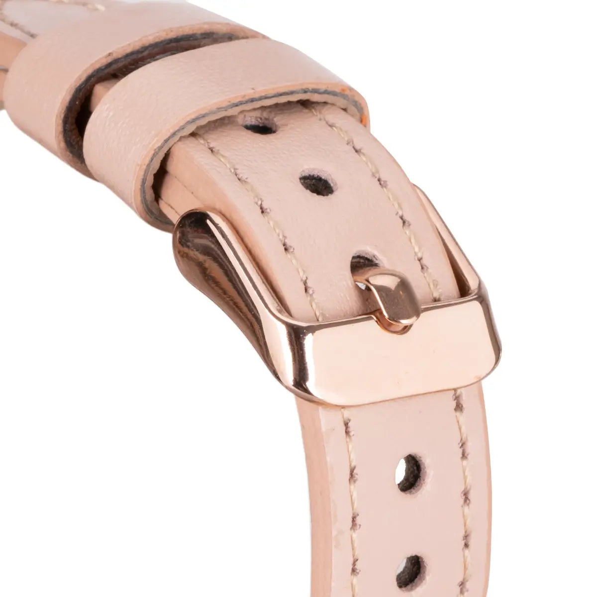 Nude Pink Leather Ultra Slim Apple Watch Band