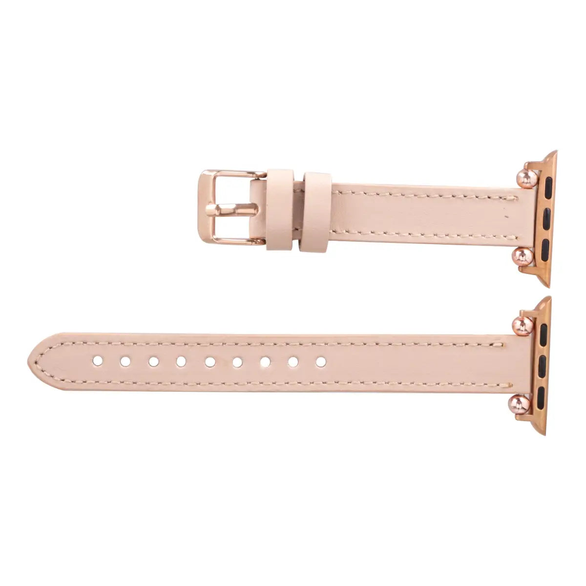Nude Pink Leather Ultra Slim Apple Watch Band