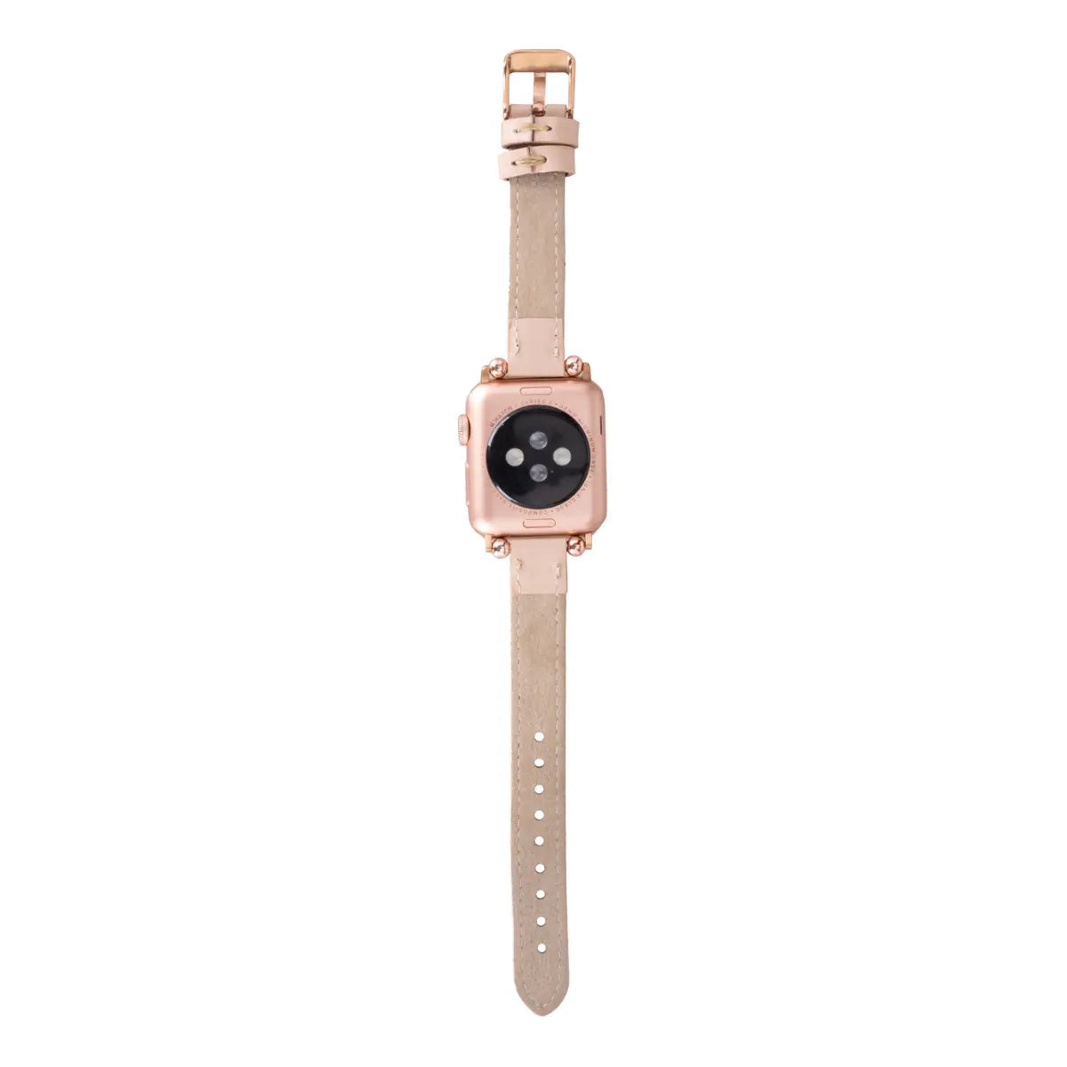 Nude Pink Leather Ultra Slim Apple Watch Band
