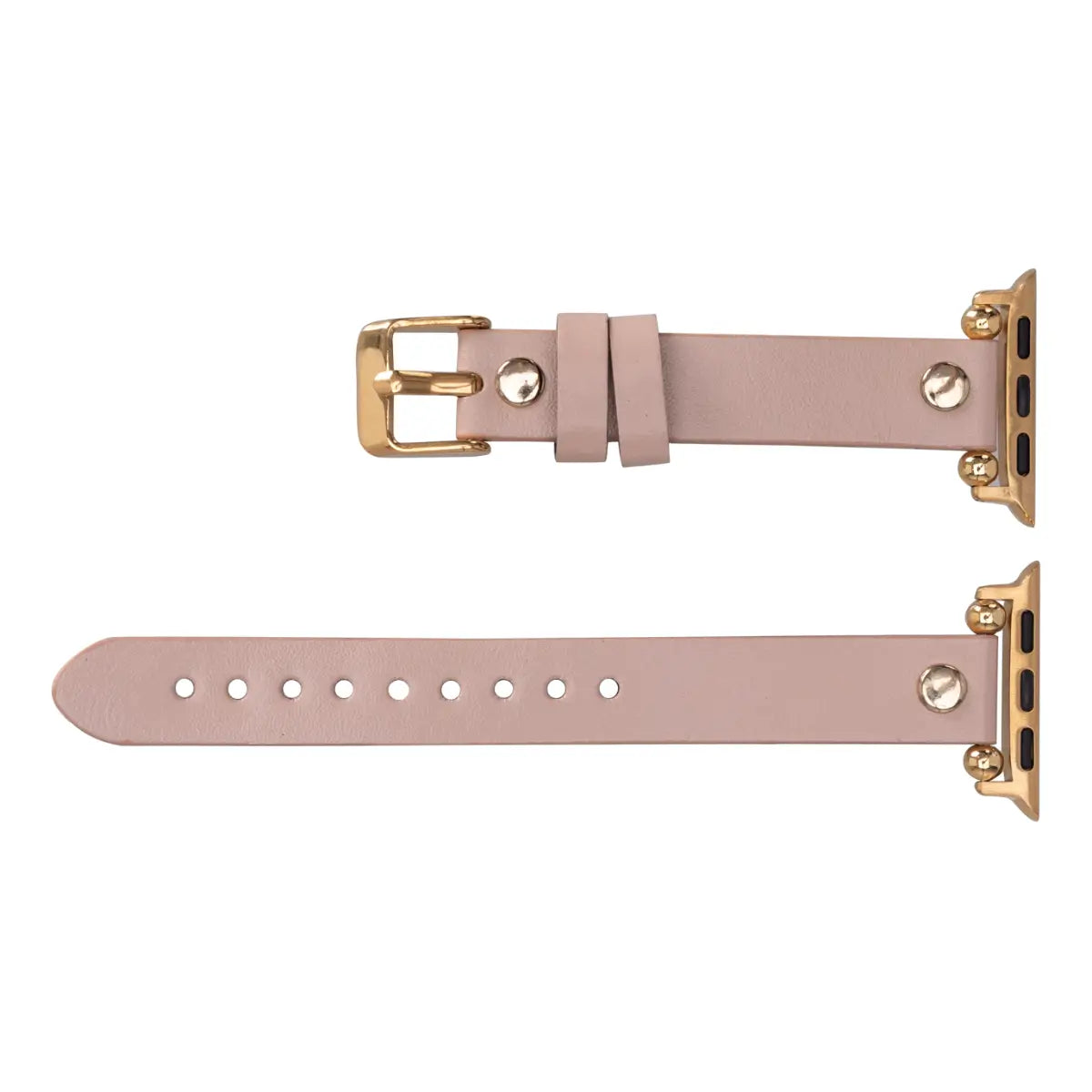 Nude Pink Leather Ultra Slim Apple Watch Band