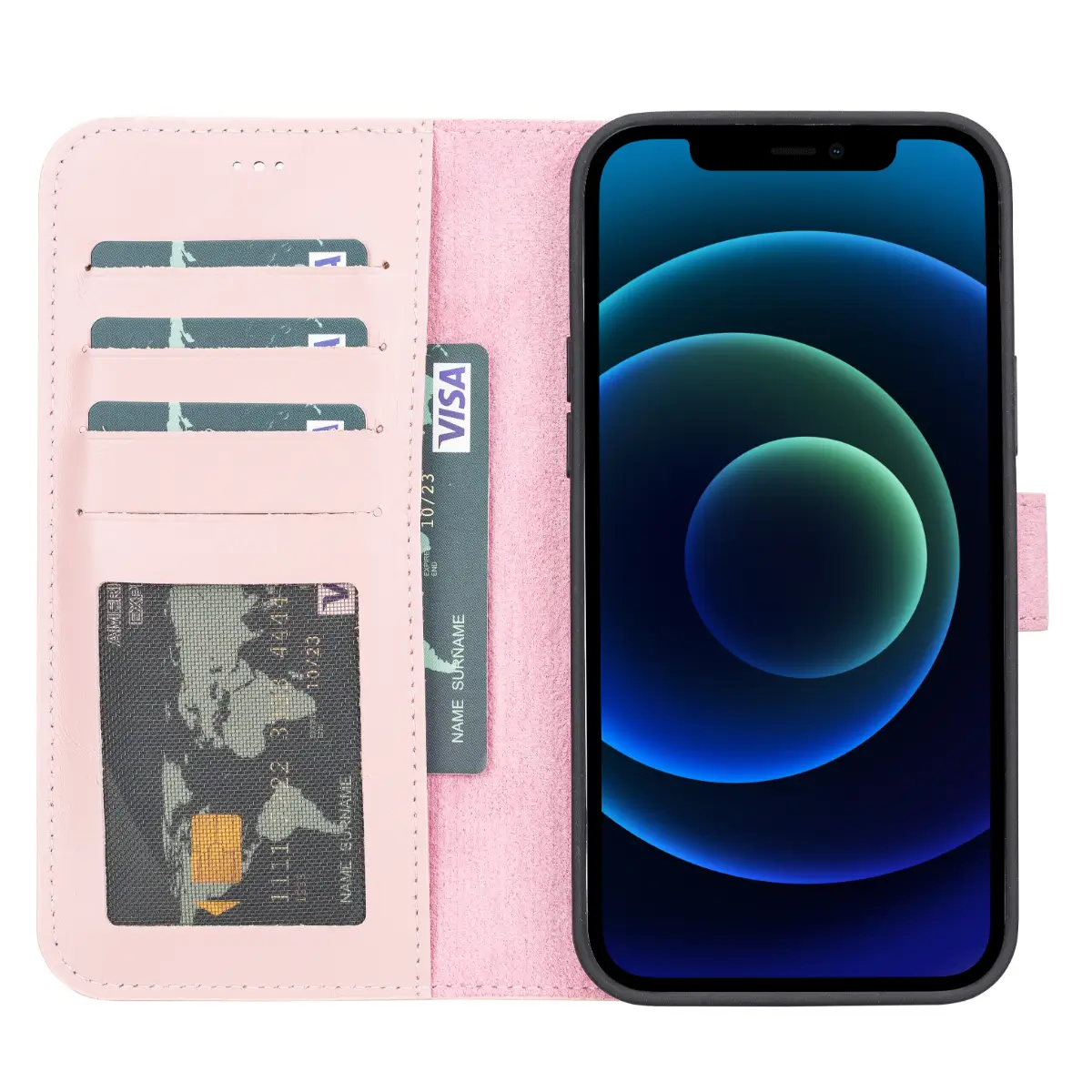 Pink Leather Magnetic Case for iPhone 13 Pro Max