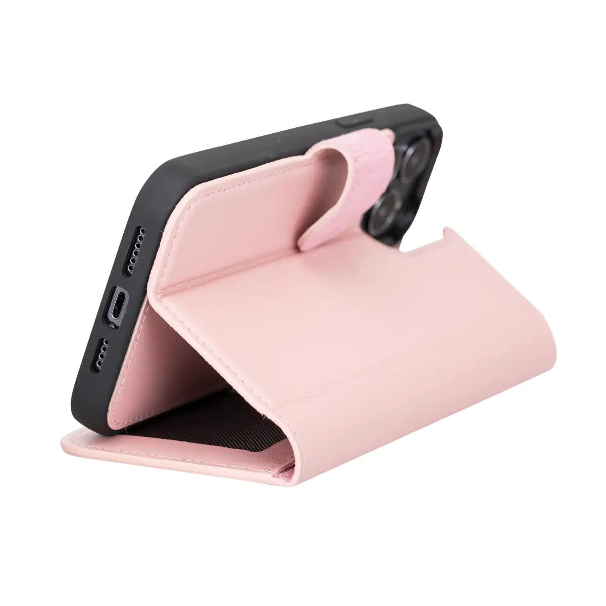 Pink Leather Magnetic Case for iPhone 13 Pro Max