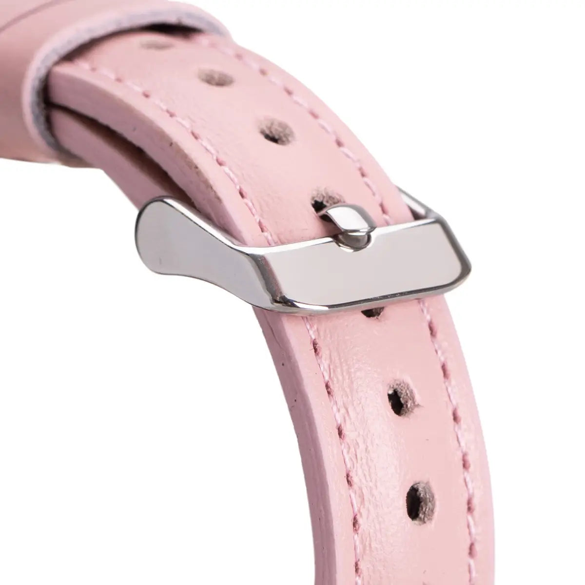 Pink Leather Slim Apple Watch Band