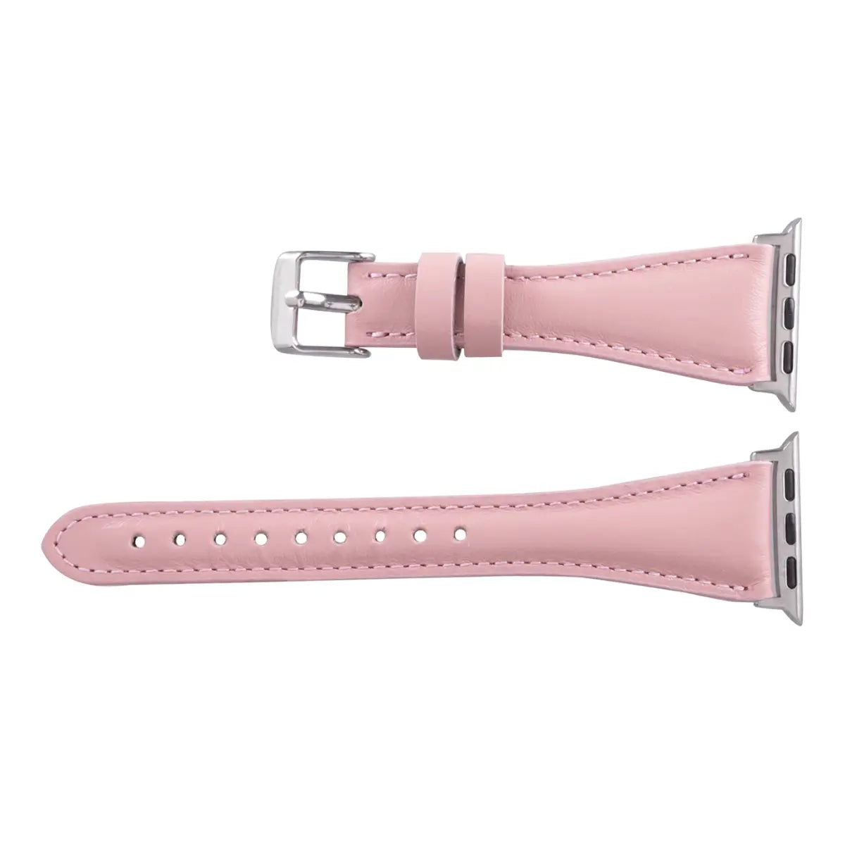Pink Leather Slim Apple Watch Band