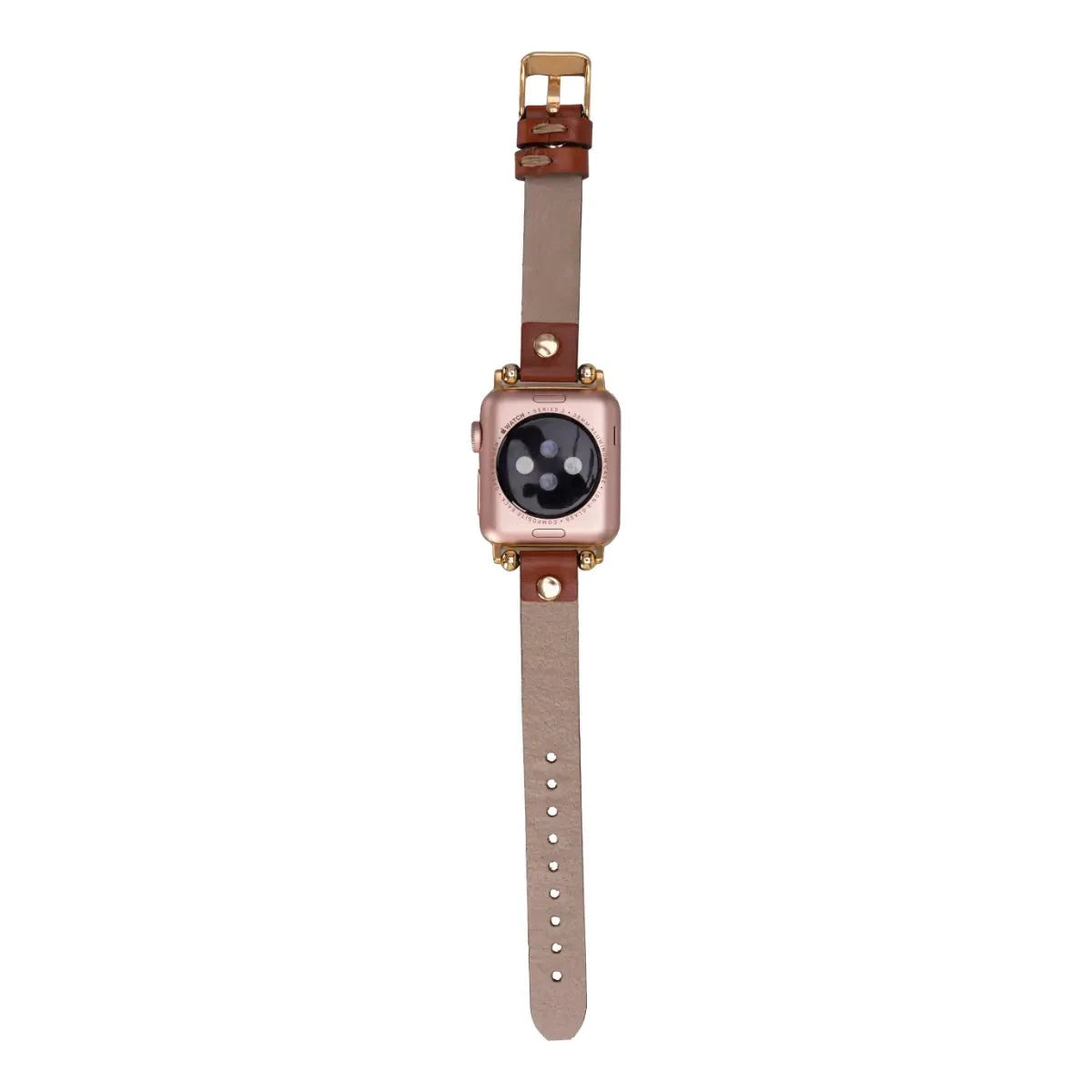 Pink Leather Ultra Slim Apple Watch Band