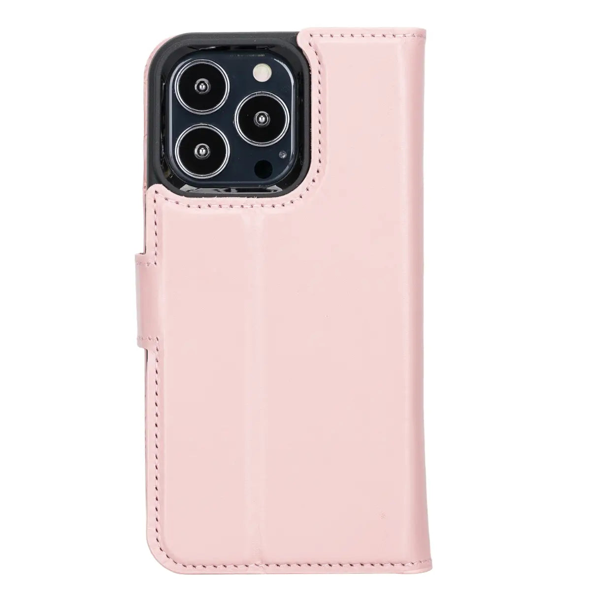 Pink Leather Wallet Case for iPhone 13 Pro