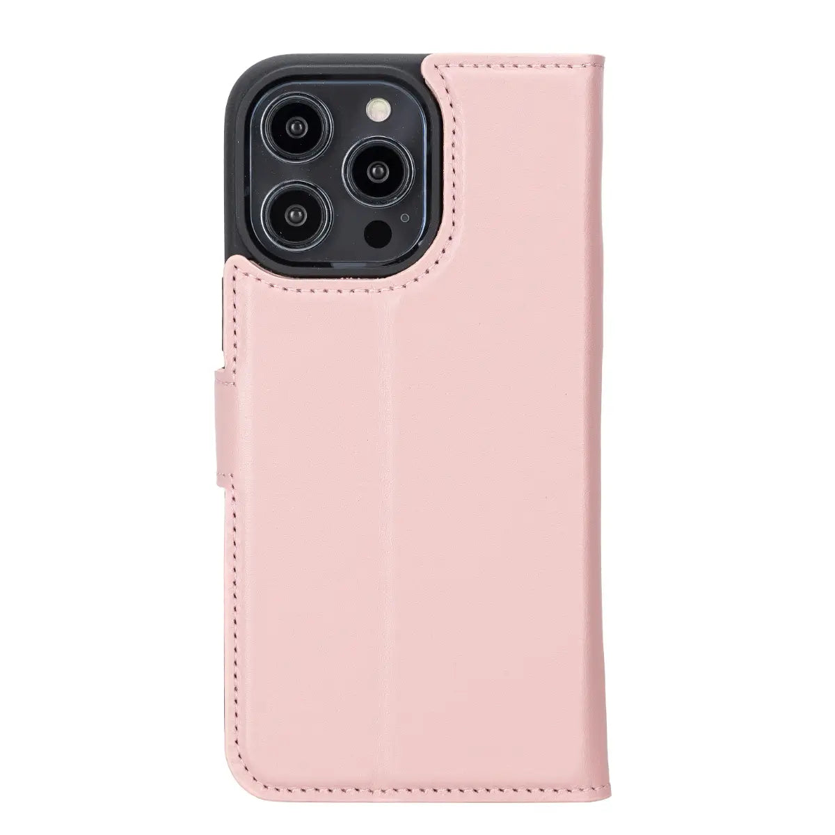Pink Leather Wallet Case for iPhone 14 Pro Max