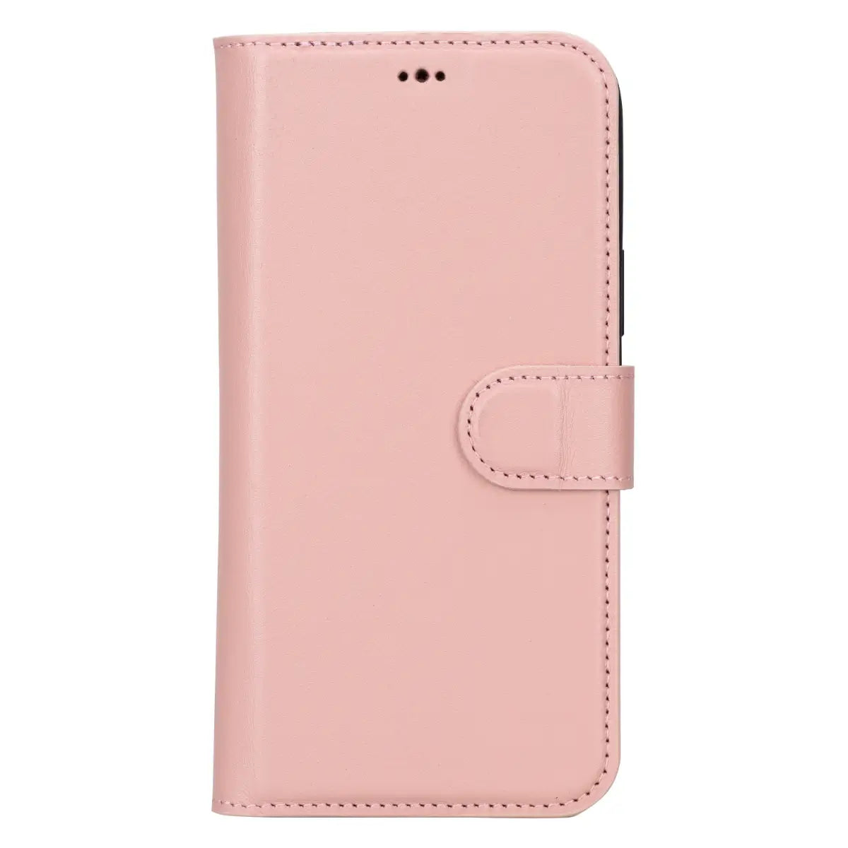 Pink Leather Wallet Case for iPhone 15 Plus