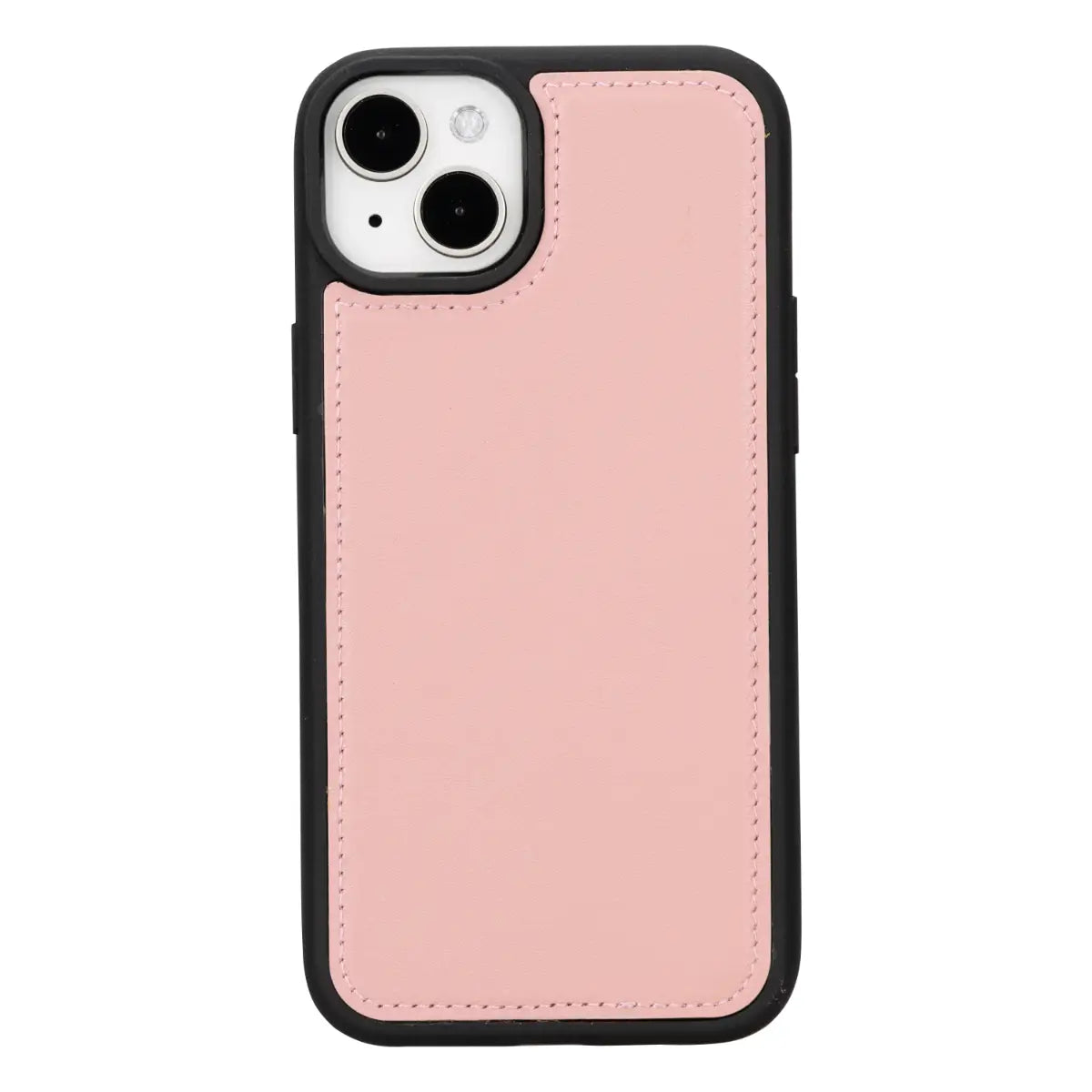 Pink Leather Wallet Case for iPhone 15 Plus
