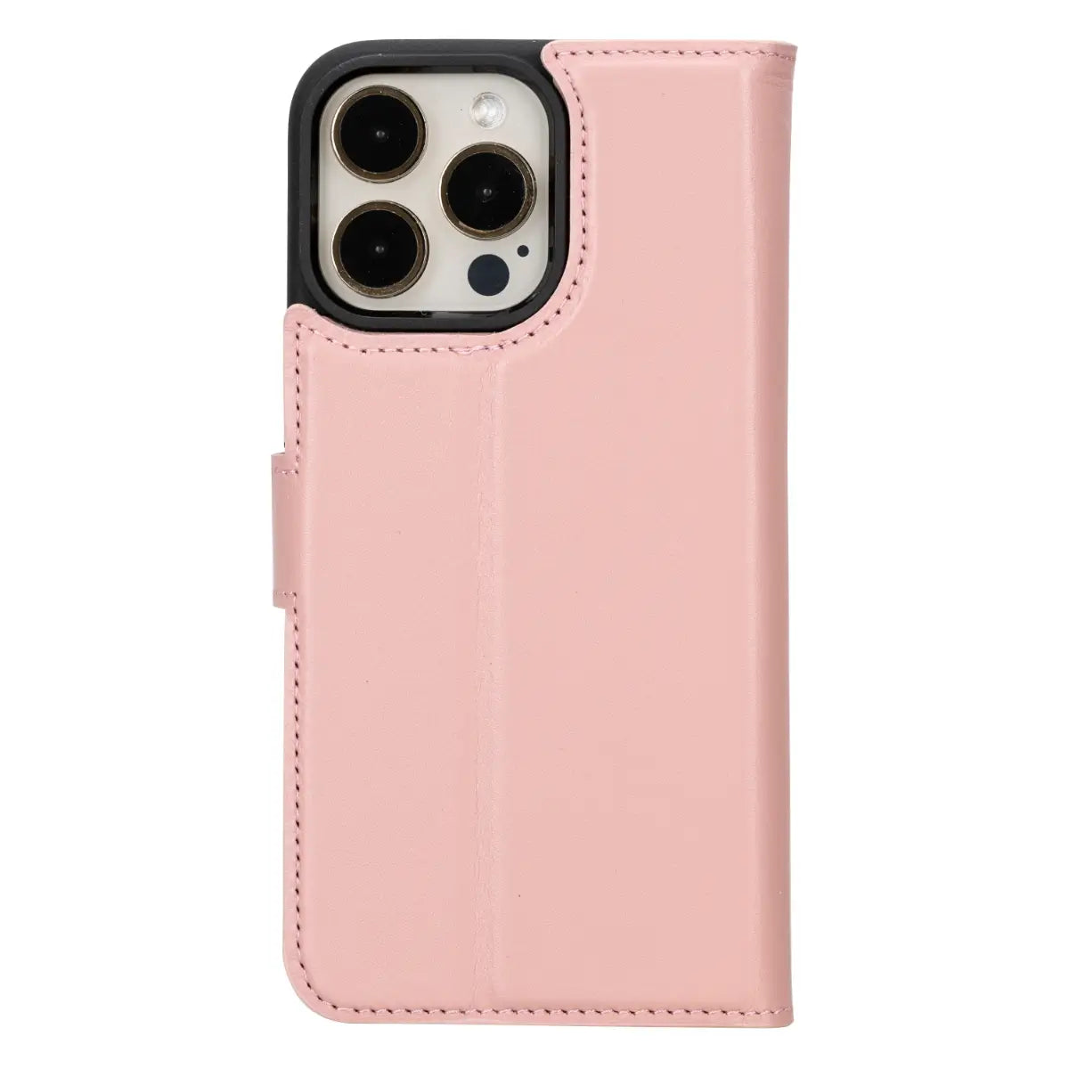 Pink Leather Wallet Case for iPhone 15 Pro Max