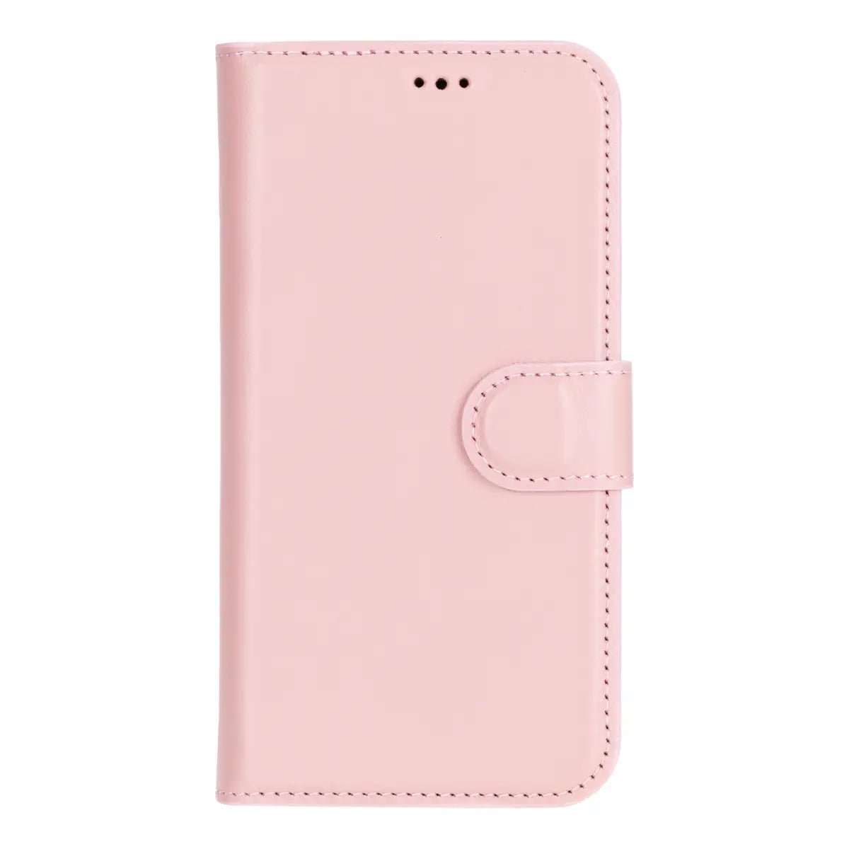 Pink Leather Wallet Case for iPhone 16