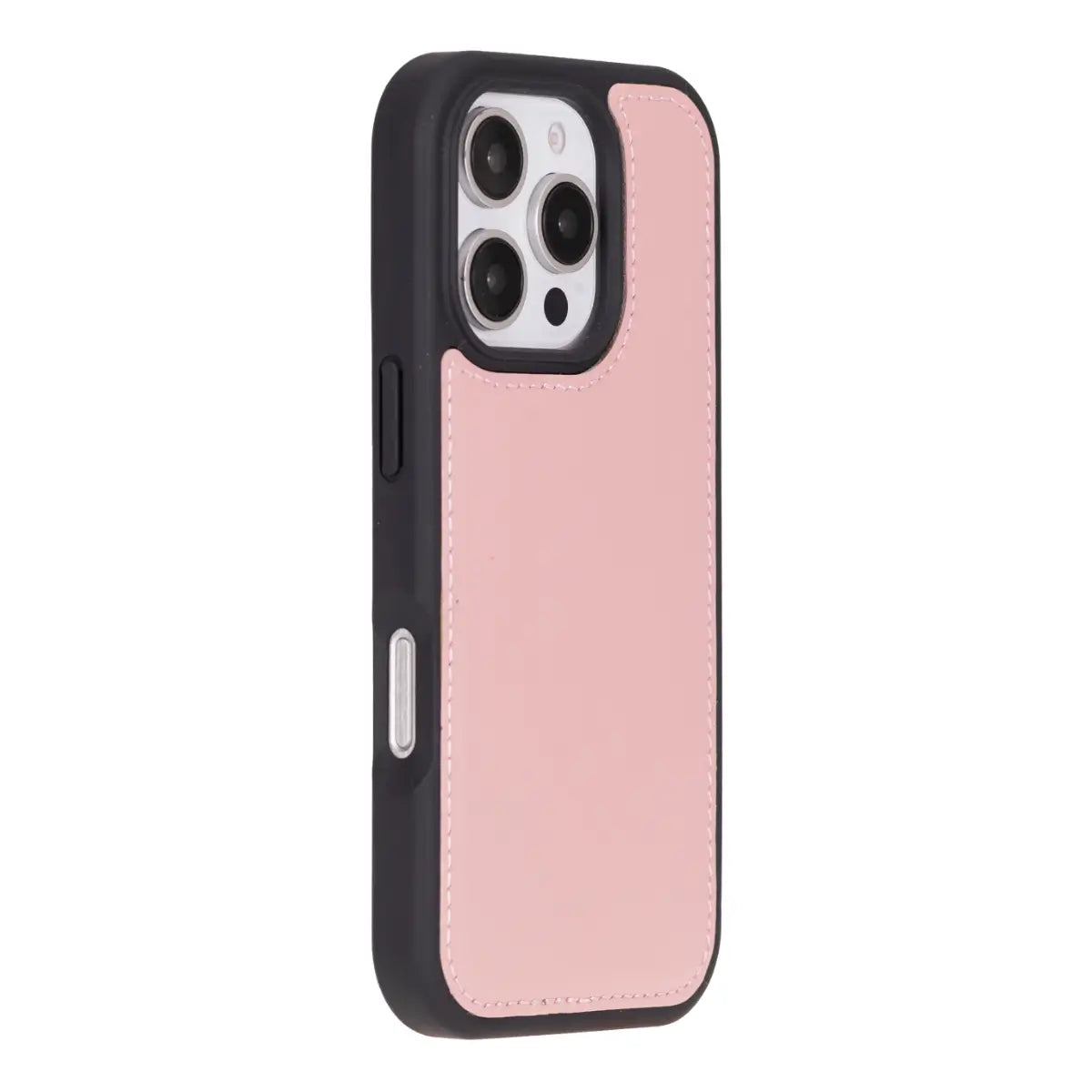 Pink Leather Wallet Case for iPhone 16 Pro