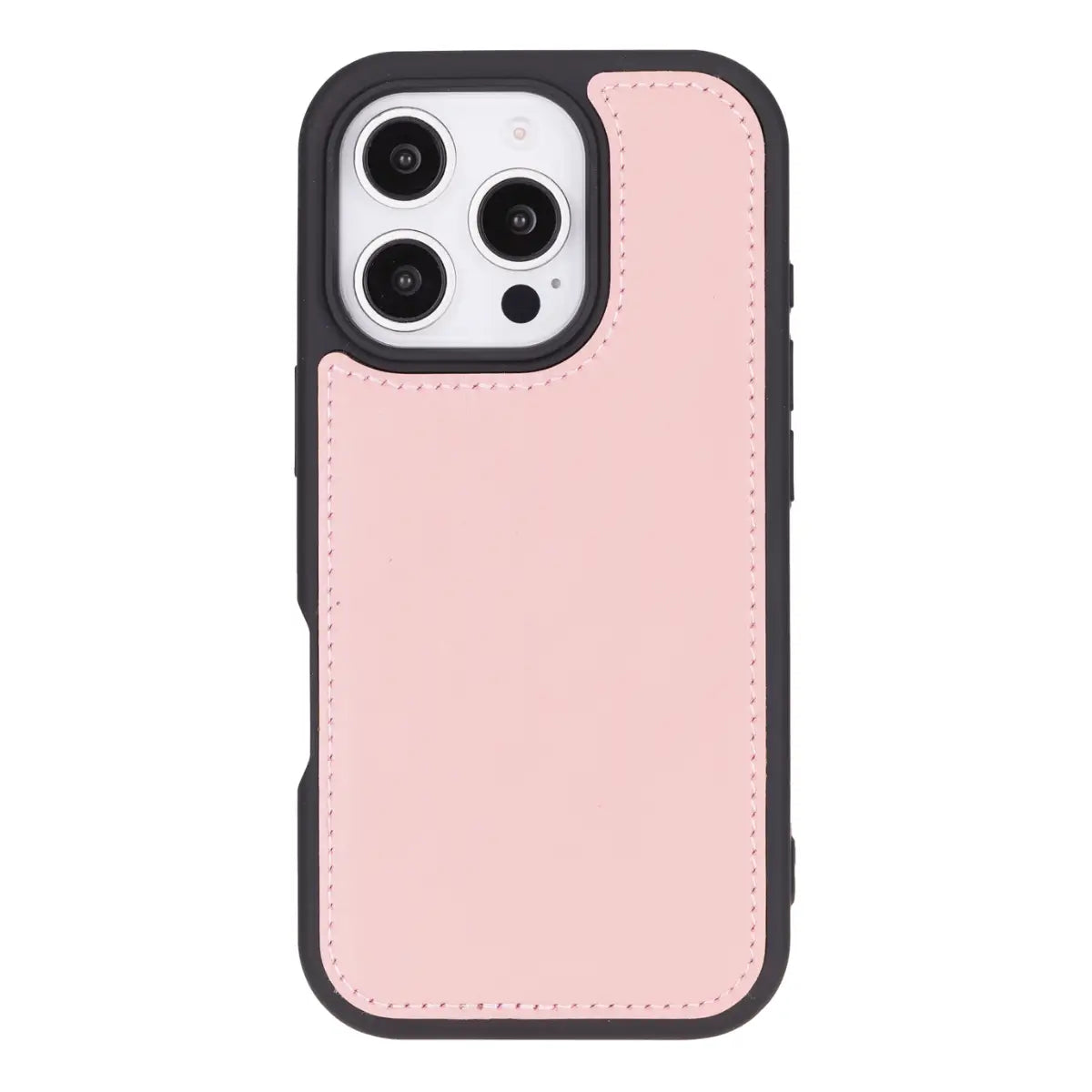 Pink Leather Wallet Case for iPhone 16 Pro