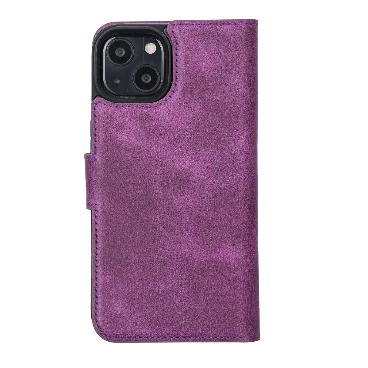 Purple iPhone 13 Leather Case-O2 Leather