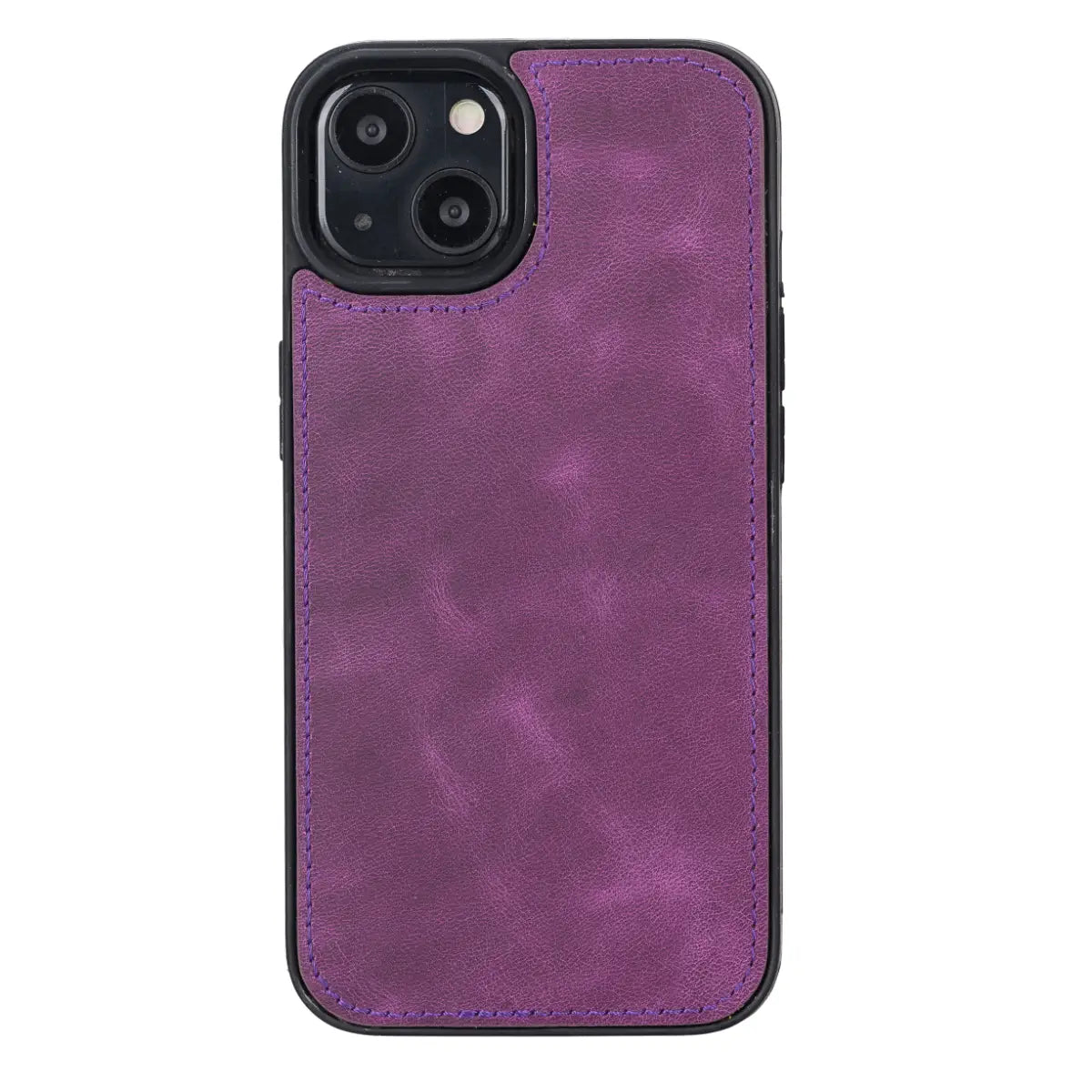 Purple iPhone 13 Leather Case-O2 Leather