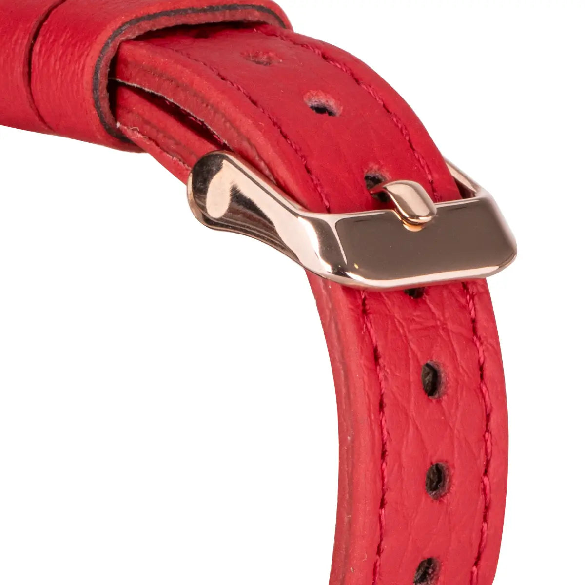 Red Leather Ultra Slim Apple Watch Band