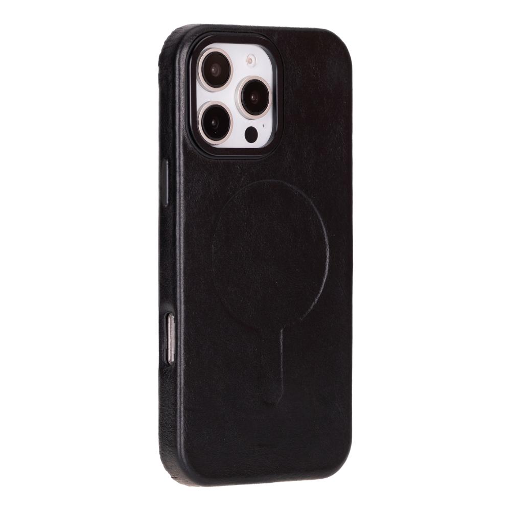 Rivo iPhone 16 Pro Max Black Leather Case