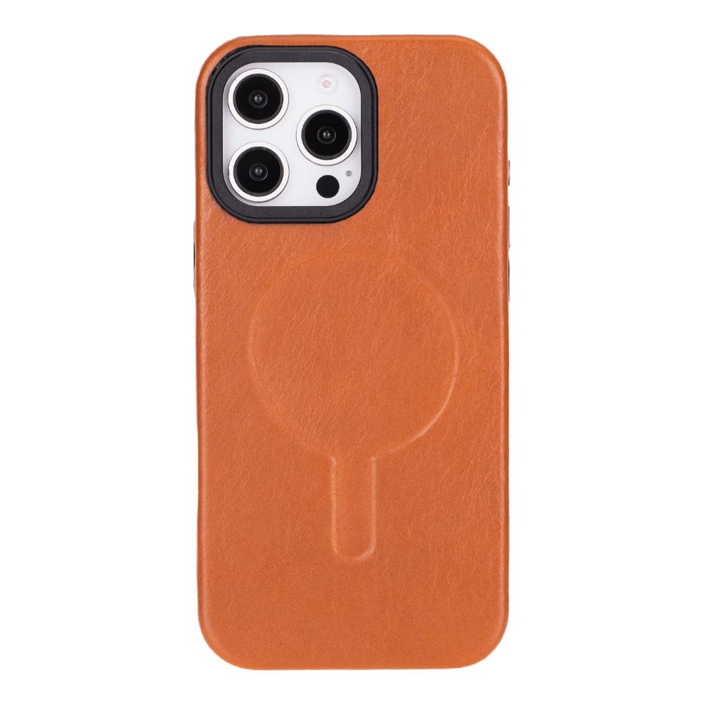 Rivo iPhone 16 Pro Max Burnished Tan Leather Case