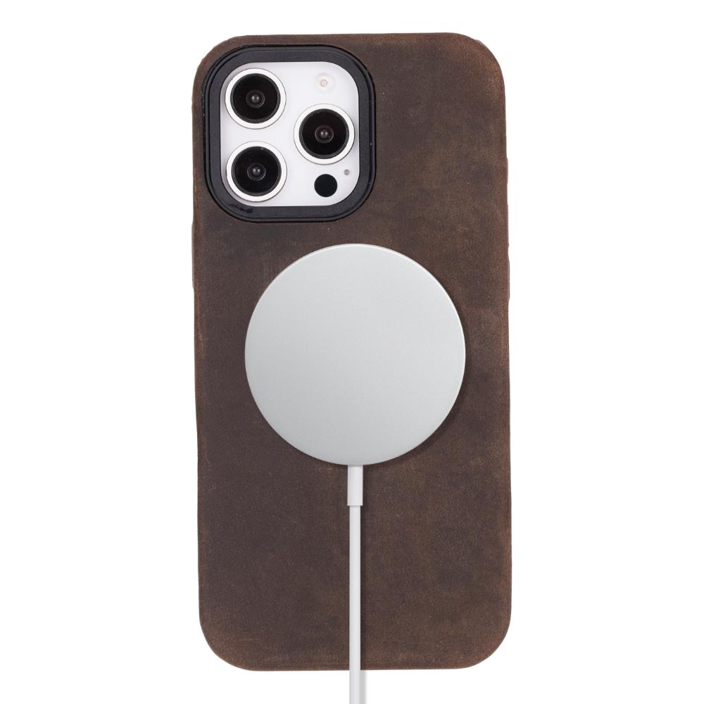 Rivo iPhone 16 Pro Max Dark Brown Leather Case