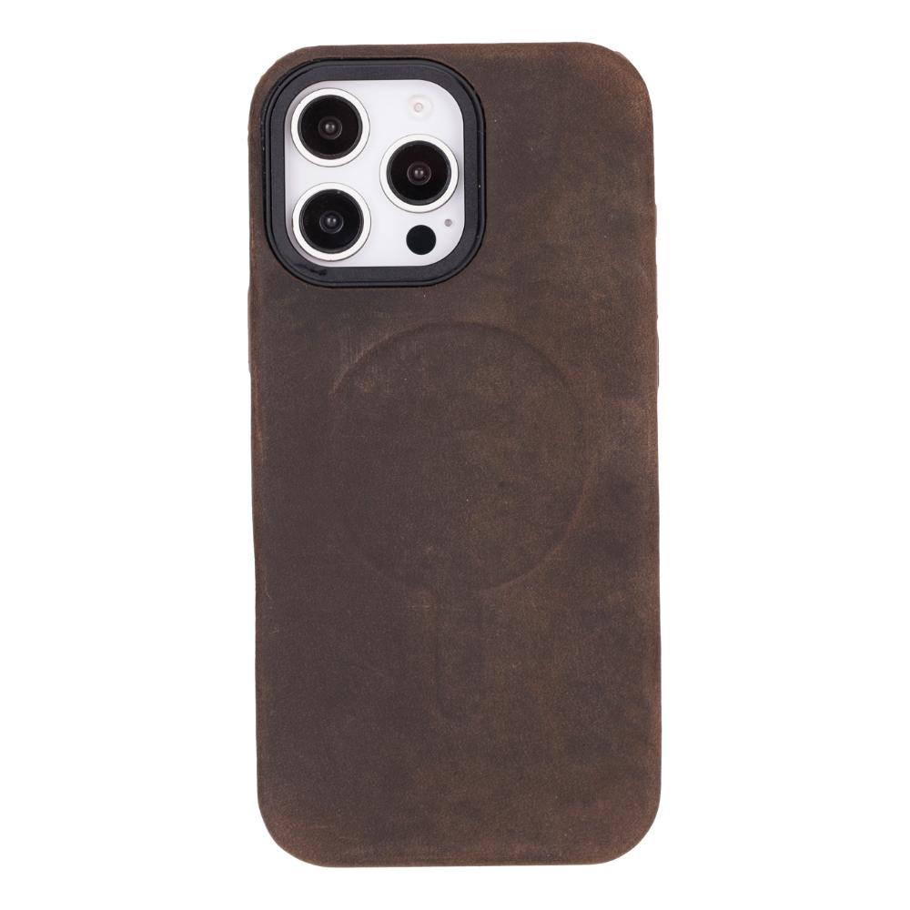 Rivo iPhone 16 Pro Max Dark Brown Leather Case