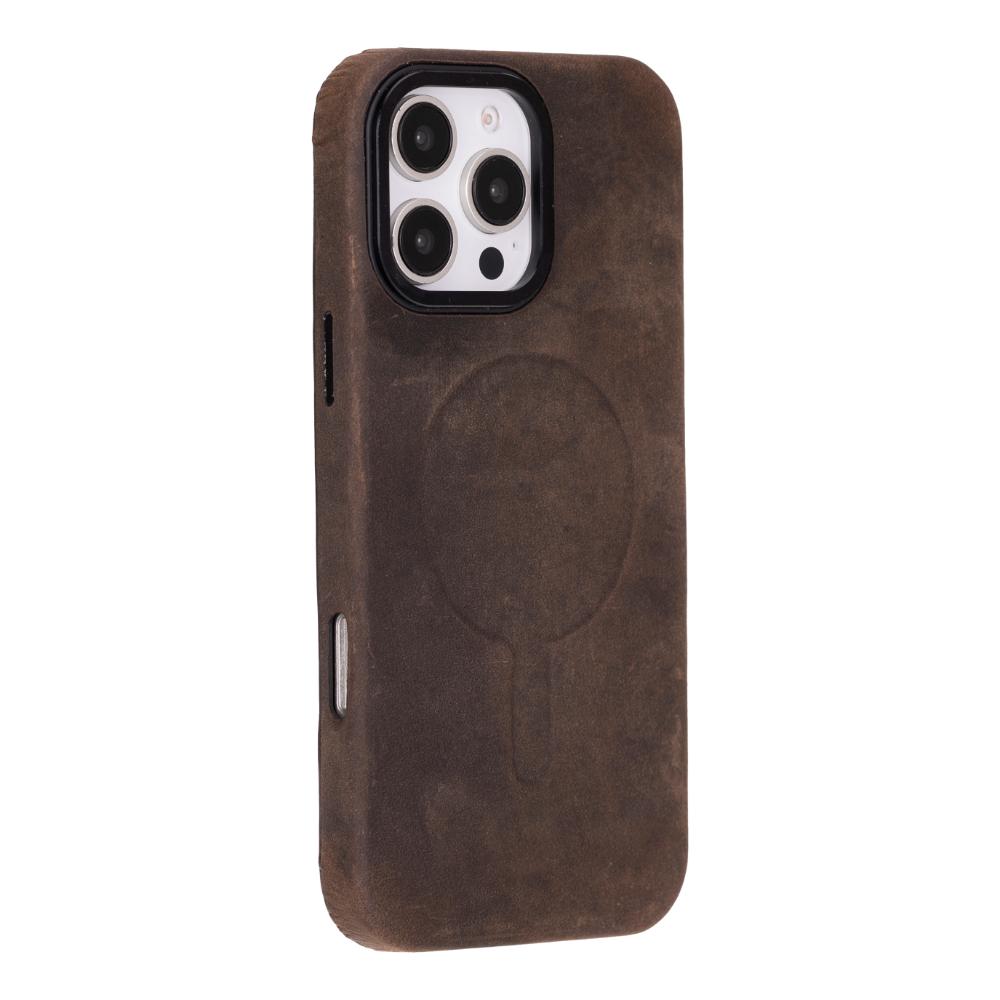 Rivo iPhone 16 Pro Max Dark Brown Leather Case