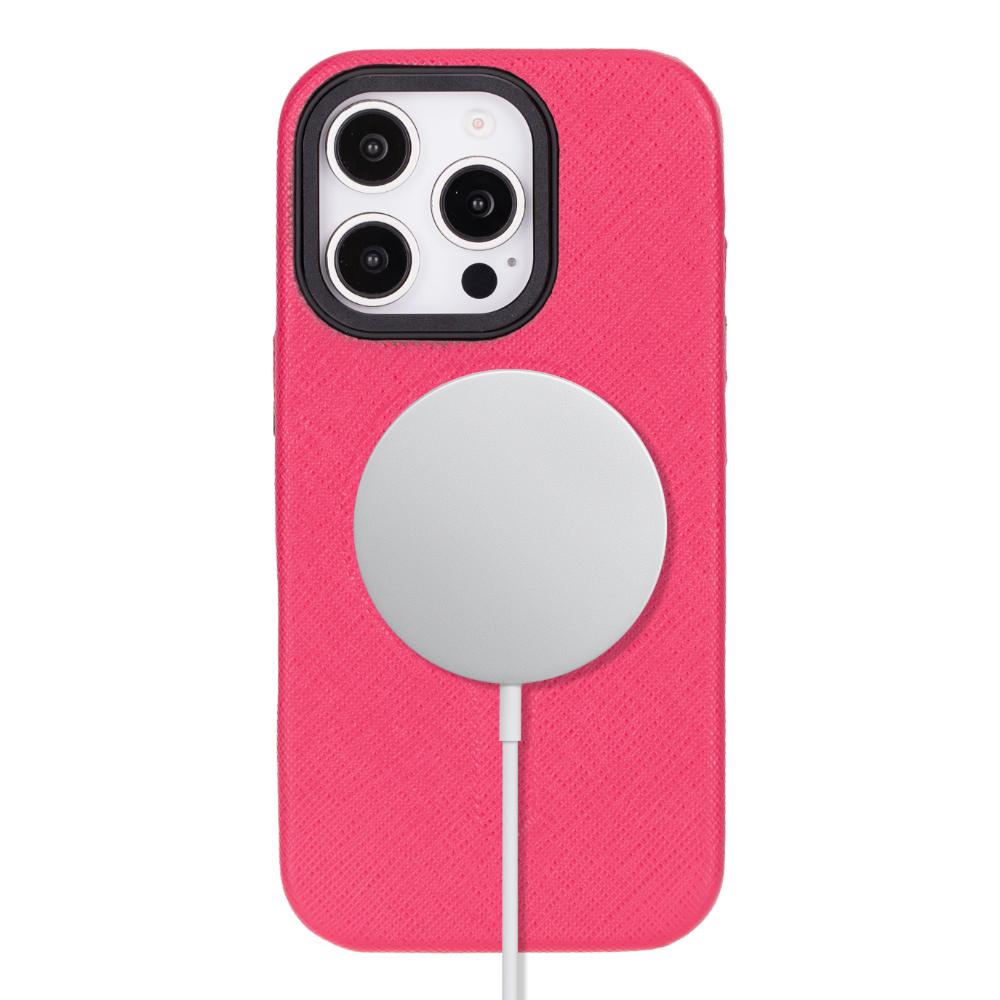 Rivo iPhone 16 Pro Max Leather Case, Bubblegum
