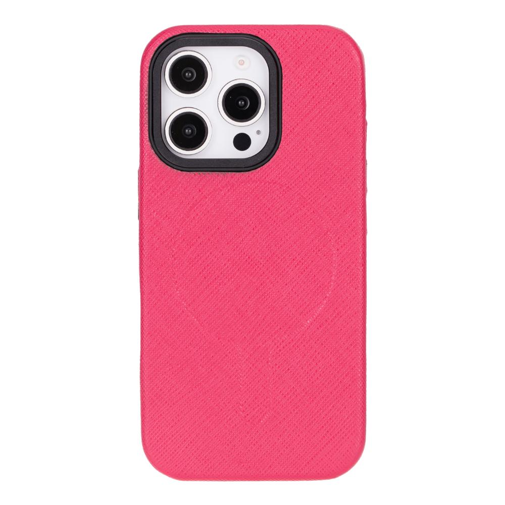 Rivo iPhone 16 Pro Max Leather Case, Bubblegum