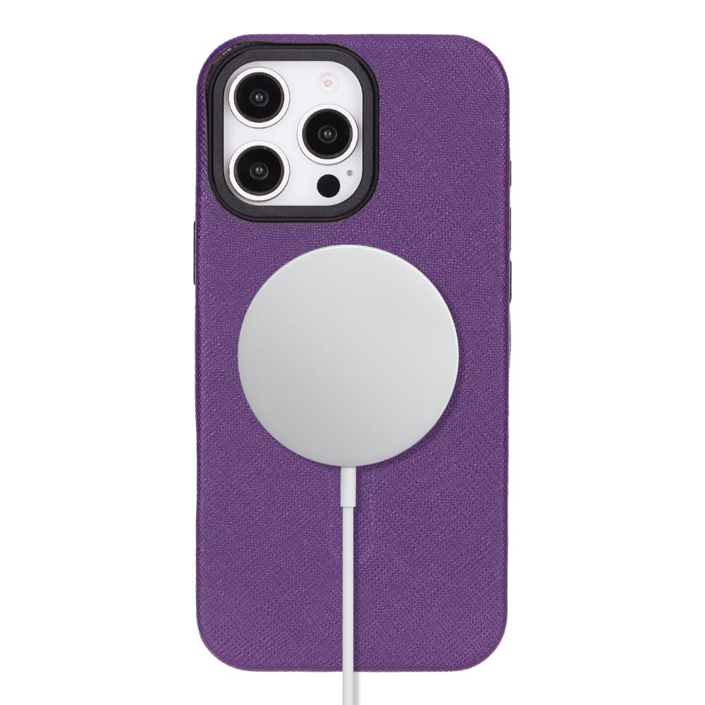 Rivo iPhone 16 Pro Max Leather Case, Purple