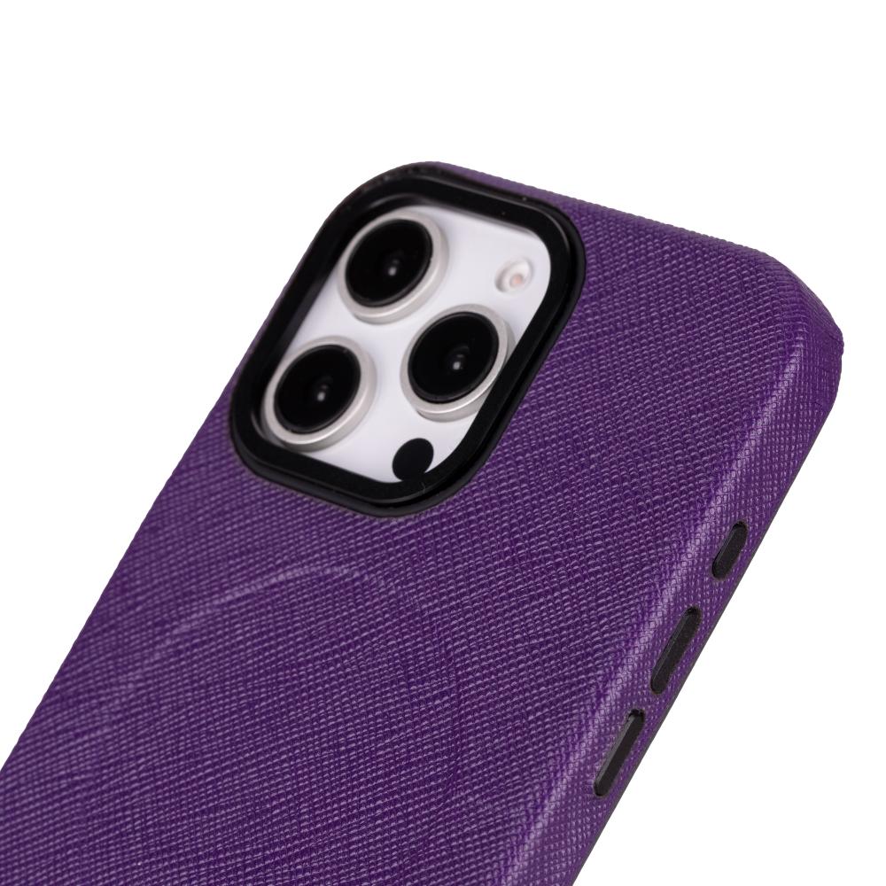 Rivo iPhone 16 Pro Max Leather Case, Purple