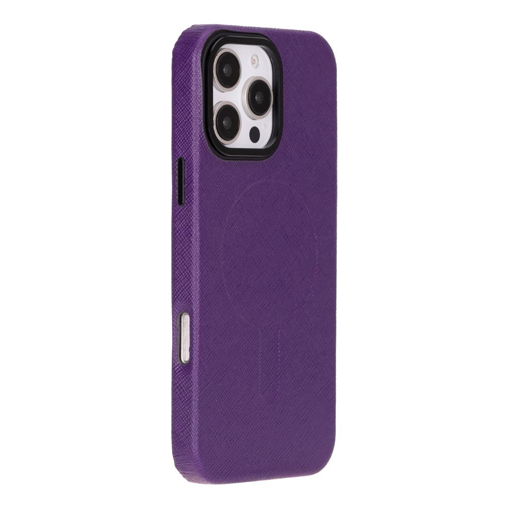 Rivo iPhone 16 Pro Max Leather Case, Purple
