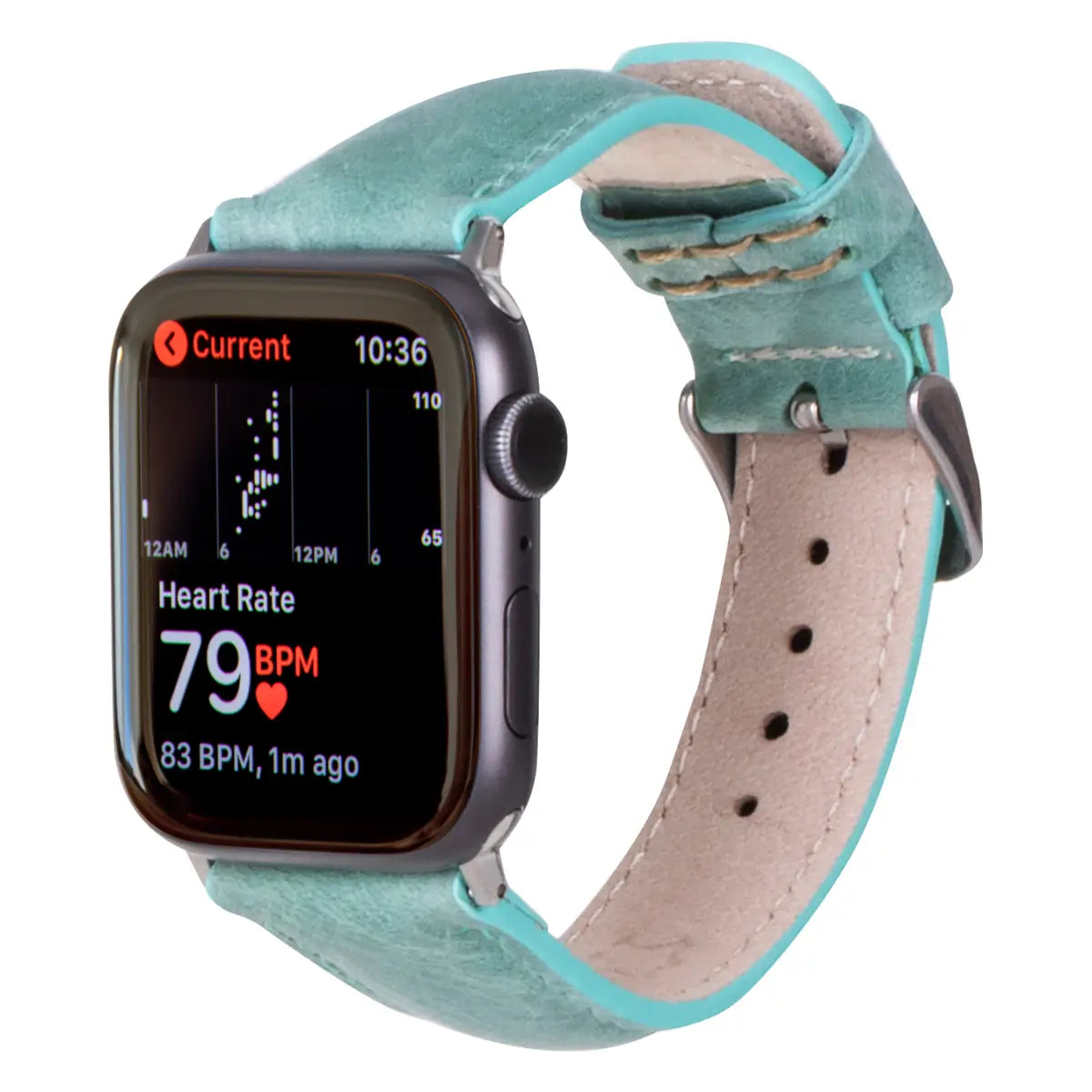 Sea Green Leather Classic Apple Watch Band