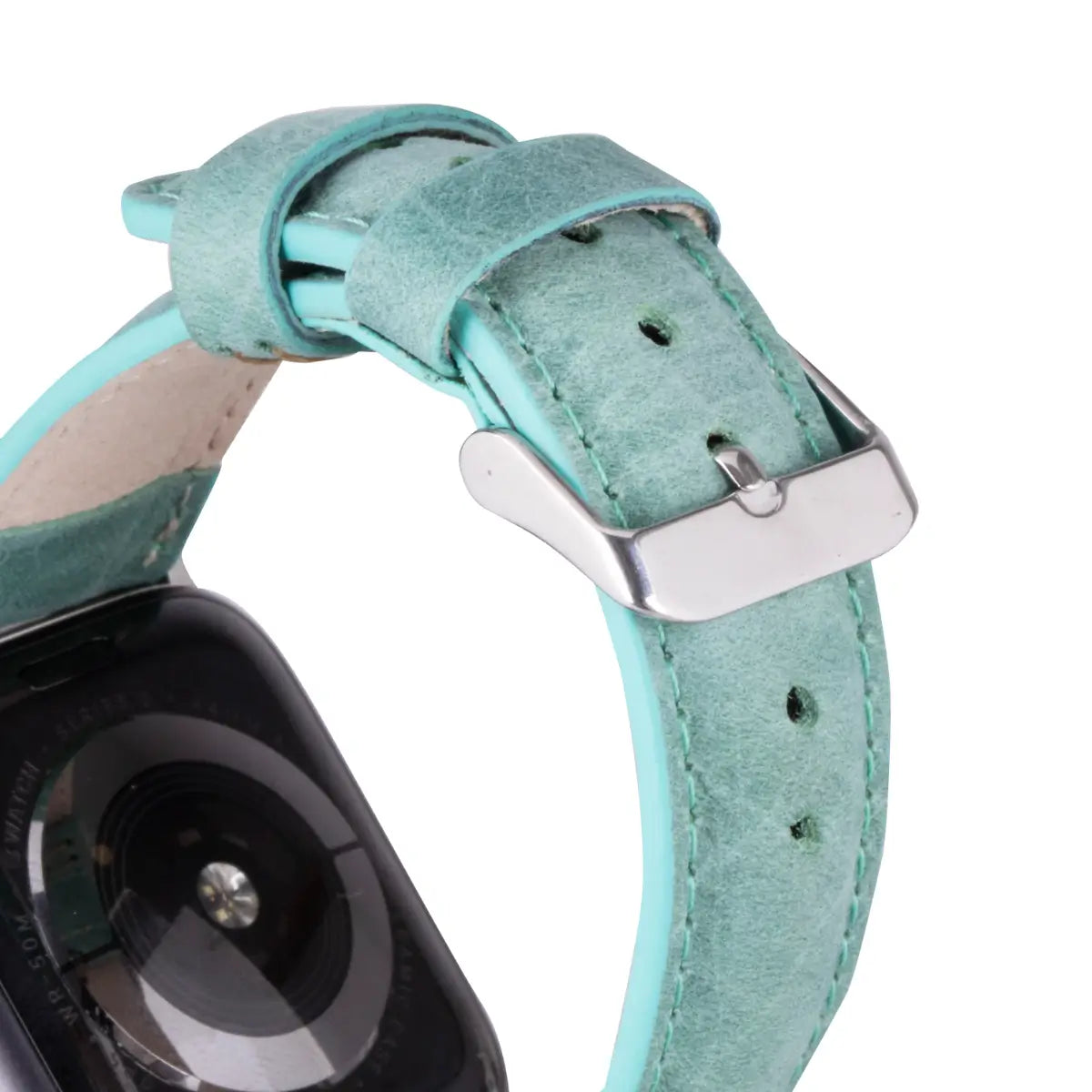Sea Green Leather Classic Apple Watch Band